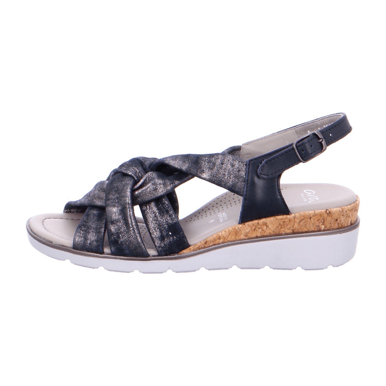 ARA Women's Sandals Smooth Leather Beige with Ankle Strap and Buckle Open Toe - Bartel-Shop