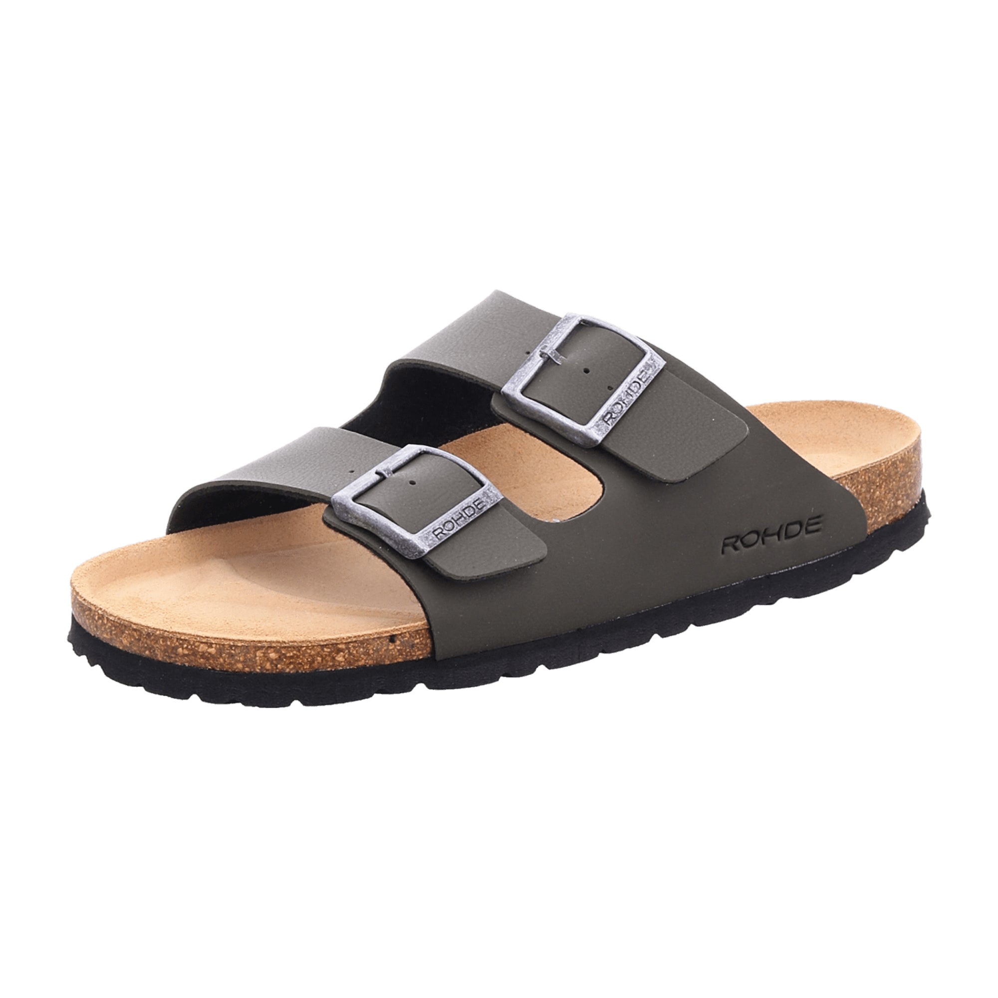 Rohde Men's Olive Slip-On Sandals with Open Toe and Adjustable Strap