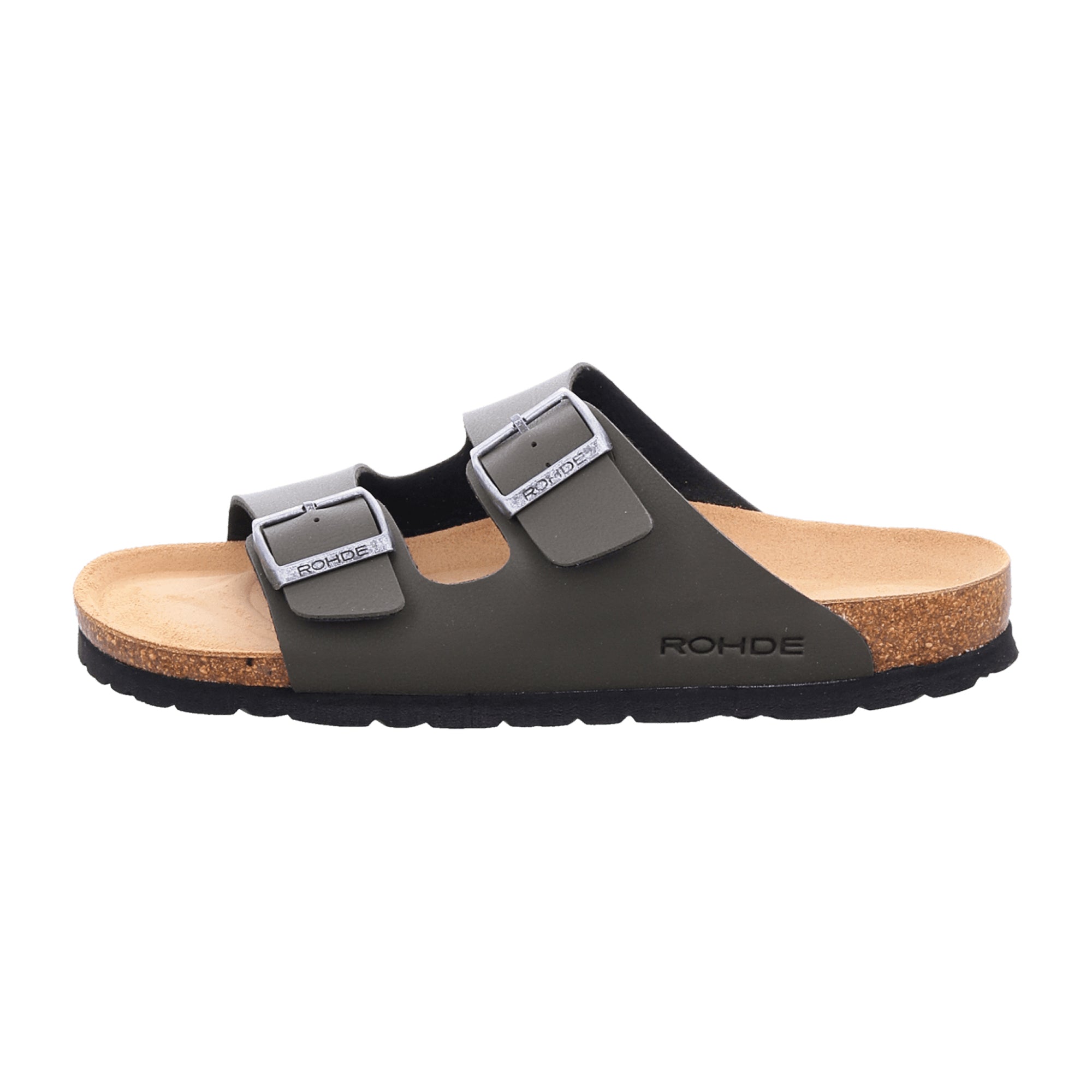 Rohde Men's Olive Slip-On Sandals with Open Toe and Adjustable Strap