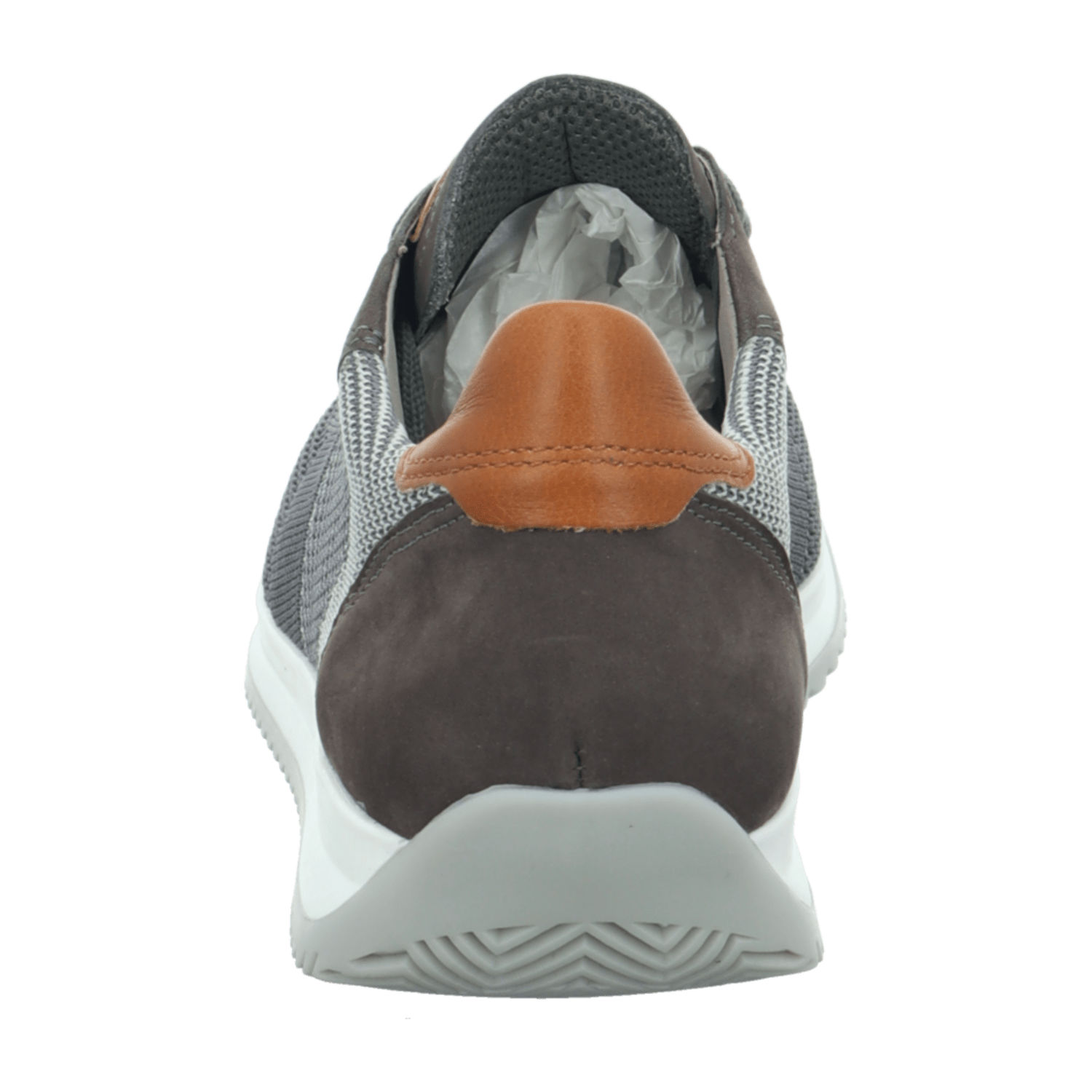 ARA Men's Gray Nubuck Leather Lace-Up Shoes with Synthetic Sole and Cold Comfort Lining, Low-Top Style - Bartel-Shop