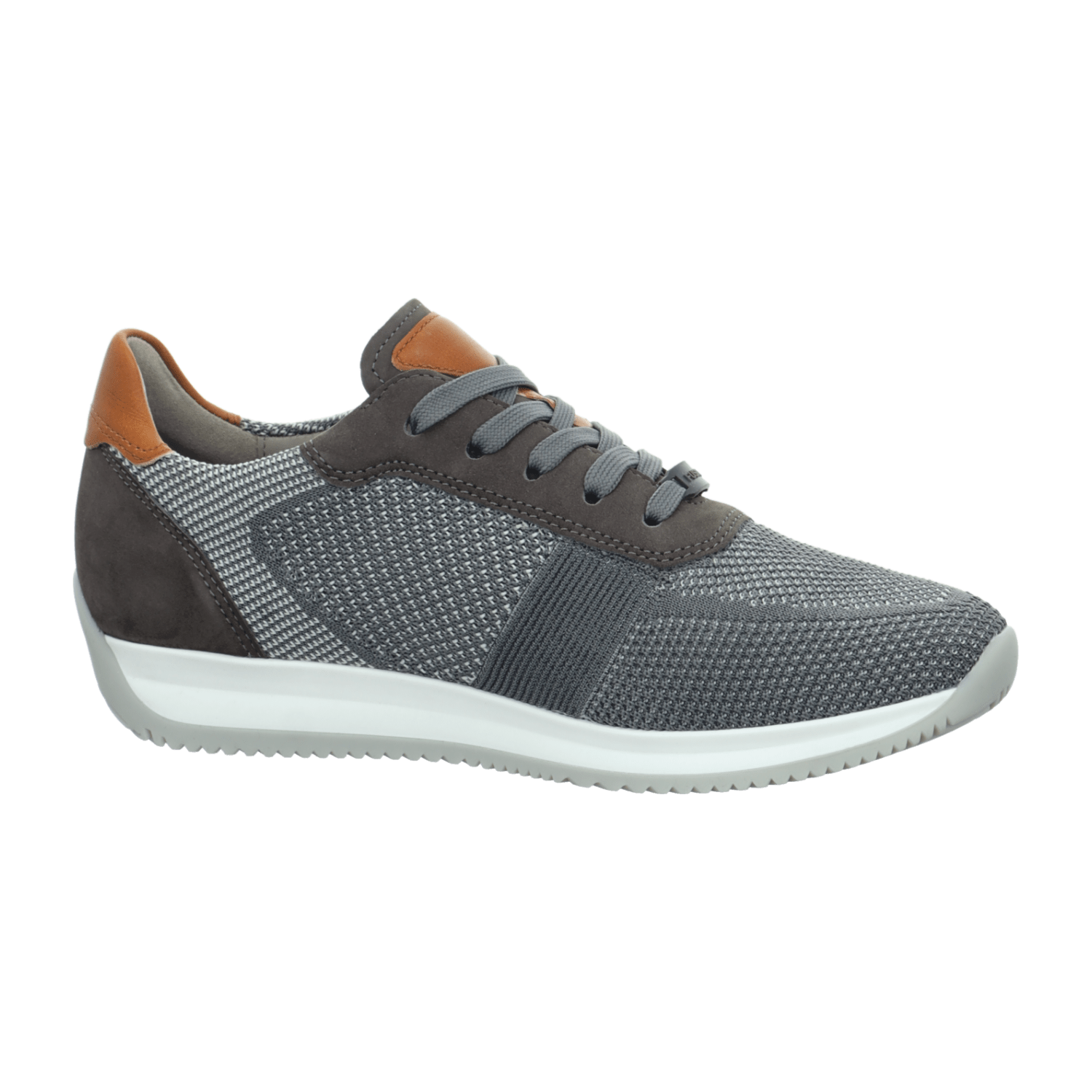 ARA Men's Gray Nubuck Leather Lace-Up Shoes with Synthetic Sole and Cold Comfort Lining, Low-Top Style - Bartel-Shop