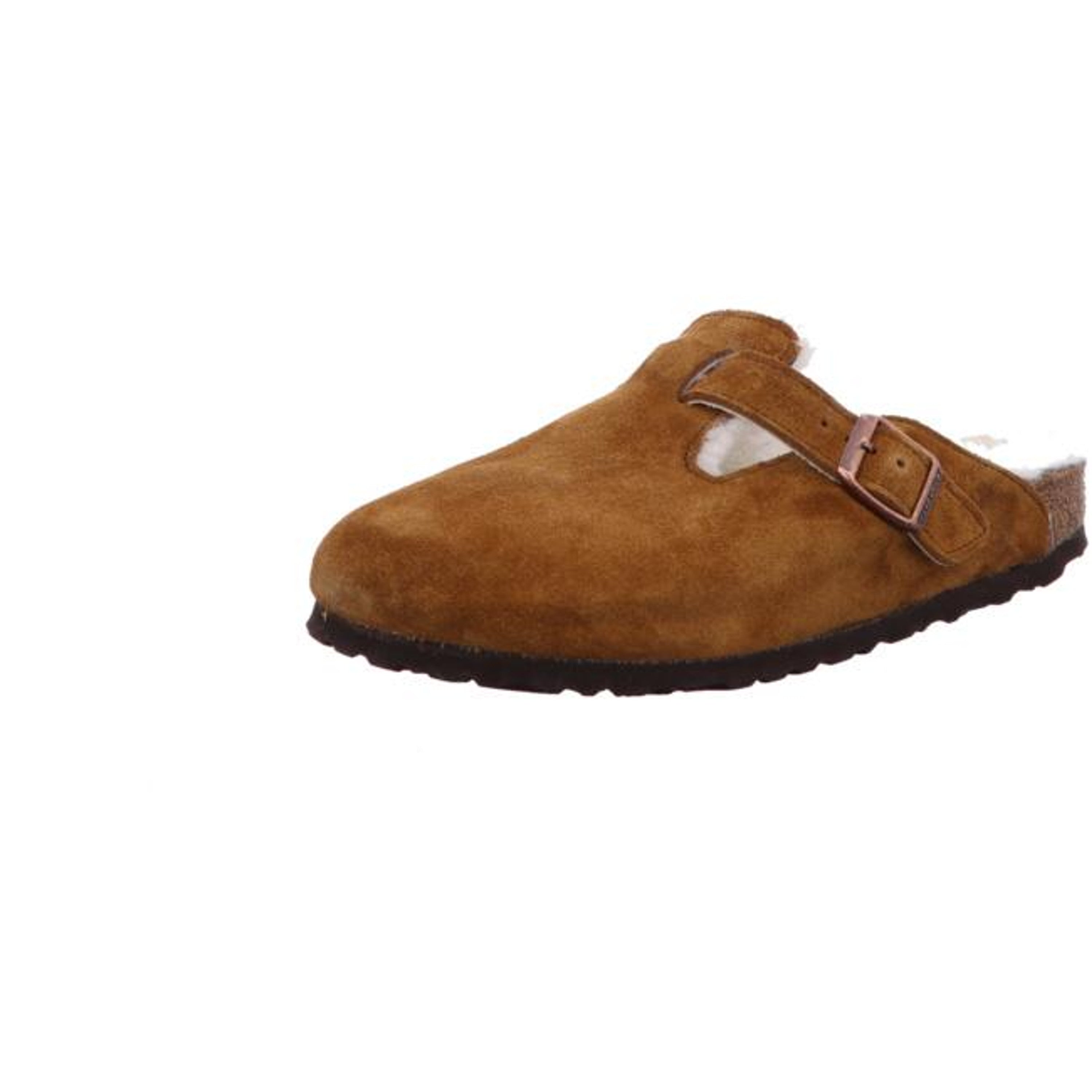 Birkenstock Boston Felt Wool Suede Leather Sheepskin Mules Clogs Slippers Slides Mink narrow - Bartel-Shop