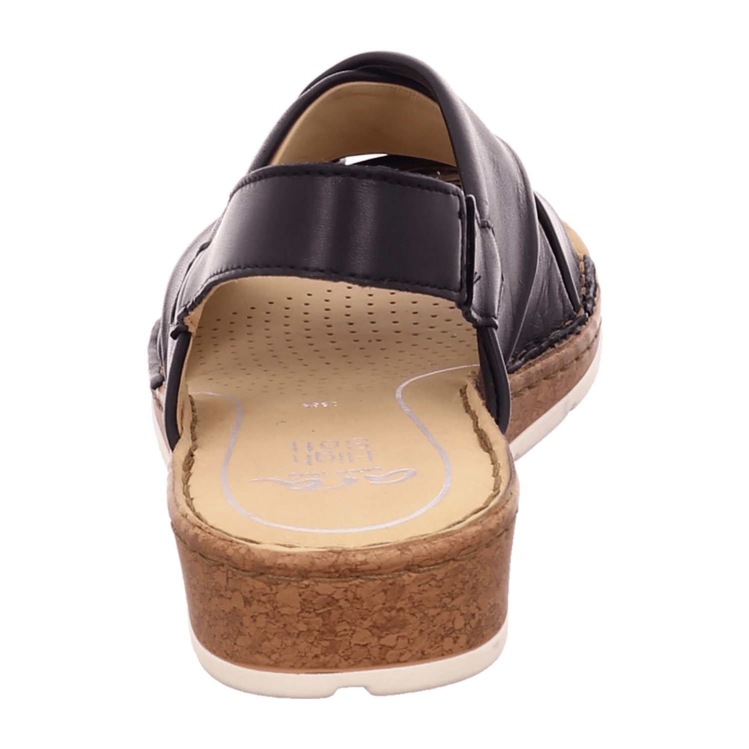 ARA Women's T-Bar Sandal Smooth Leather Black Slip-On Open Toe - Bartel-Shop