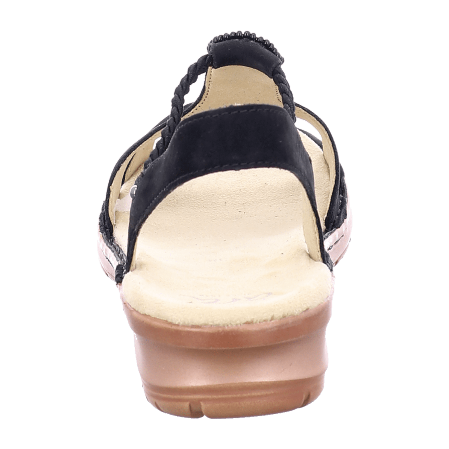 ARA HAWAII HAWA Women's T-Bar Sandal in Black Nubuck with Warm Fleece Lining - Bartel-Shop