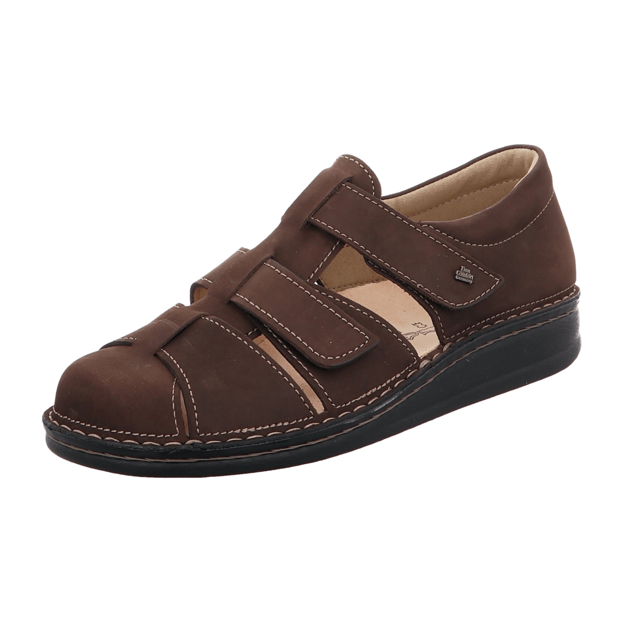 Finn Comfort Athos Men's Comfortable Brown Leather Shoes