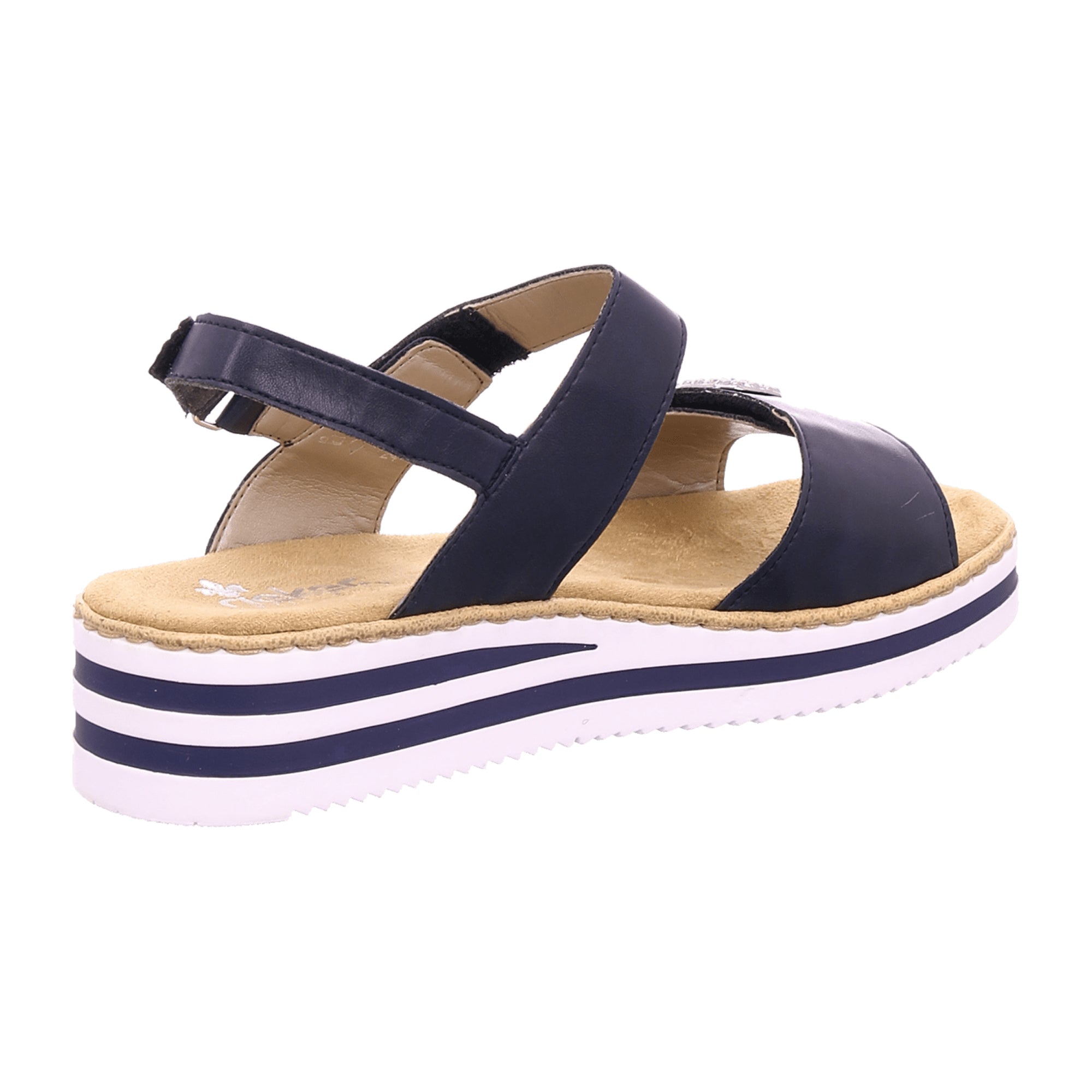 Rieker Women's Blue Sandals Comfortable Adjustable Straps Antistress System