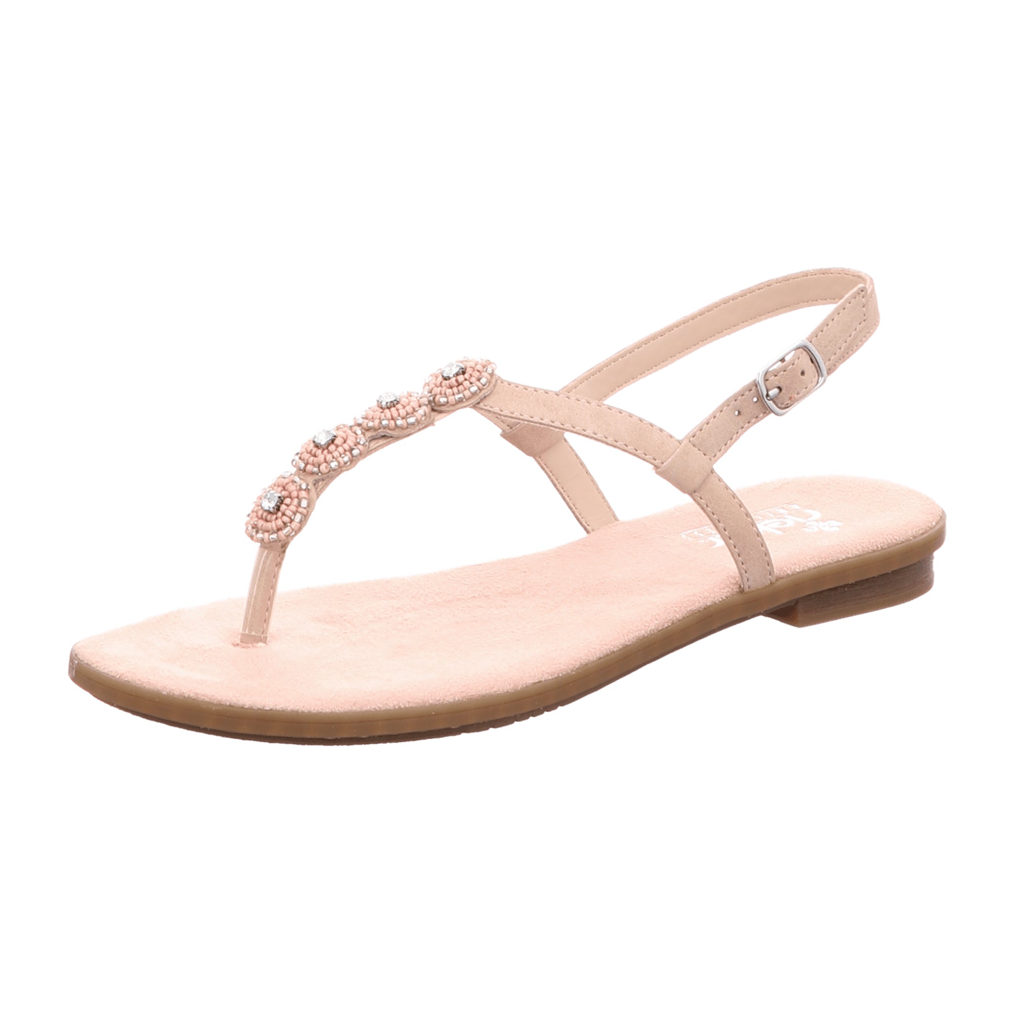 Rieker Beige Women's Toe Post Sandals Comfortable Slip-On Summer Footwear