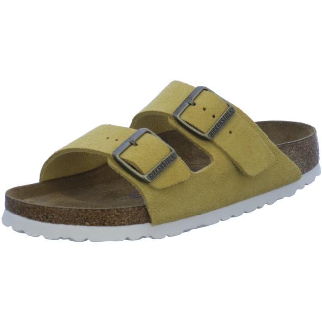 Birkenstock Arizona VL Suede Leaher Ochre Yellow SFB Sandals Slides Mules narrow - Bartel-Shop