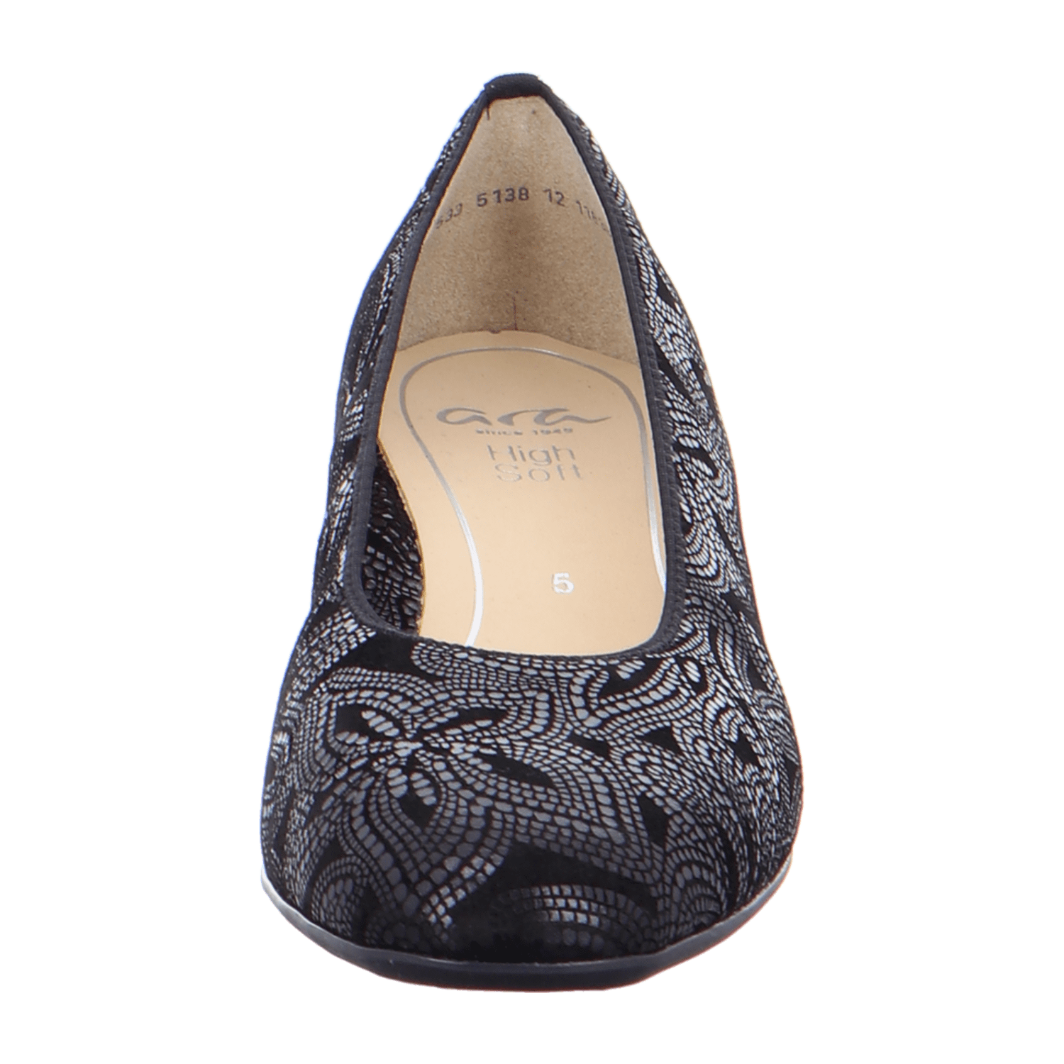 ARA GRAZ Women's Pumps in Black Nubuck Leather with Round Toe and Warm Lining - Bartel-Shop