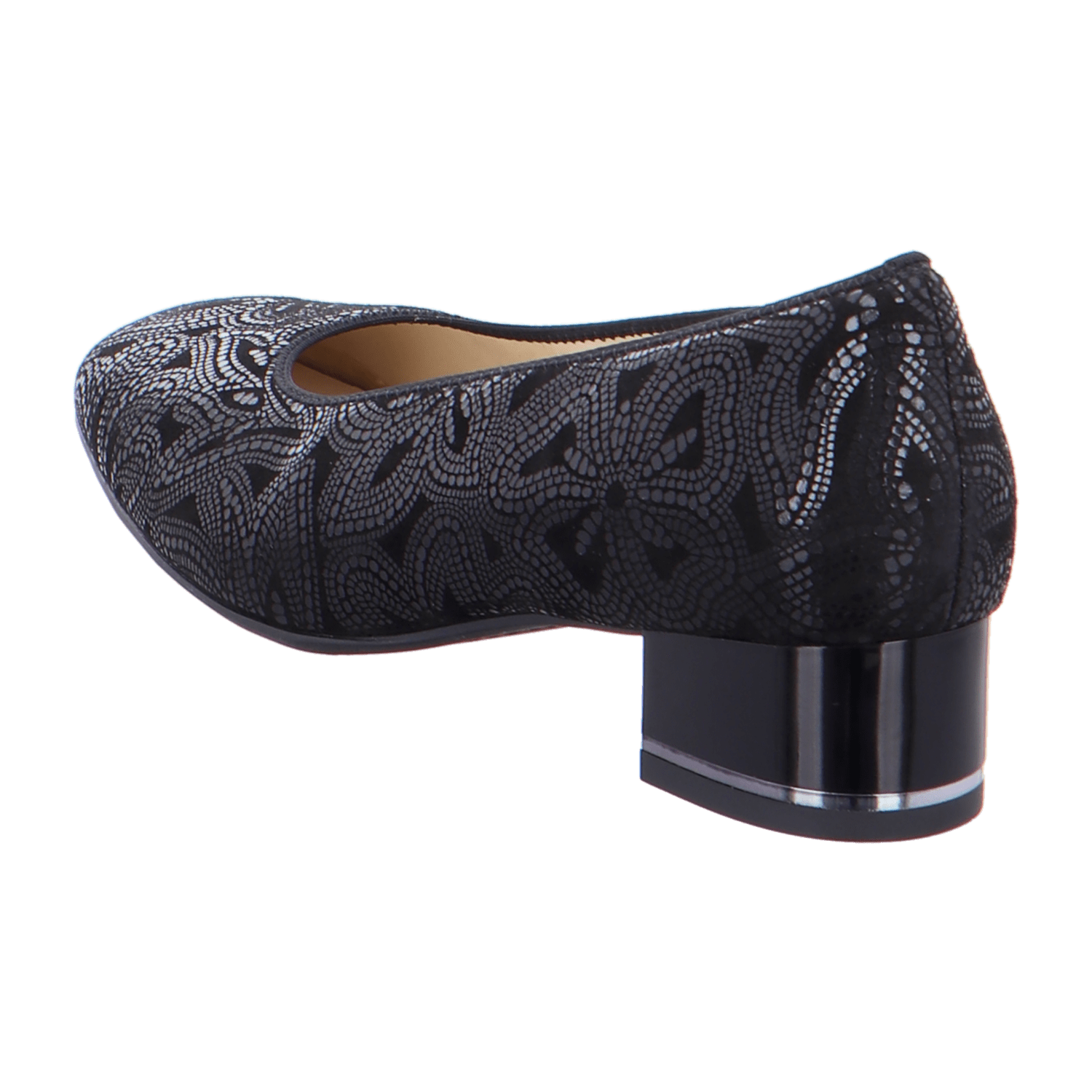 ARA GRAZ Women's Pumps in Black Nubuck Leather with Round Toe and Warm Lining - Bartel-Shop