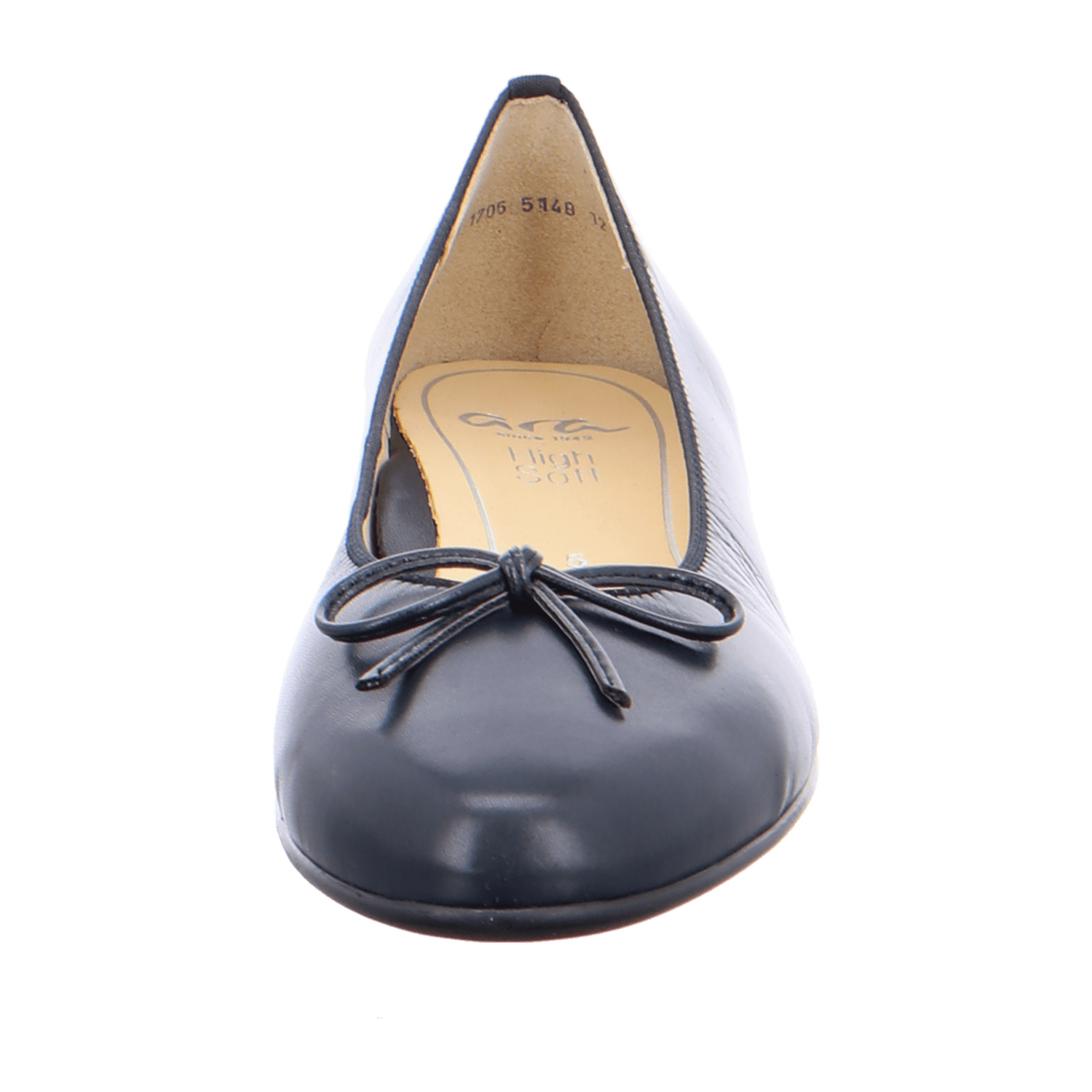 ARA SARDINIA Women's Ballet Flats in Blue Smooth Leather with Leather Lining and Synthetic Sole