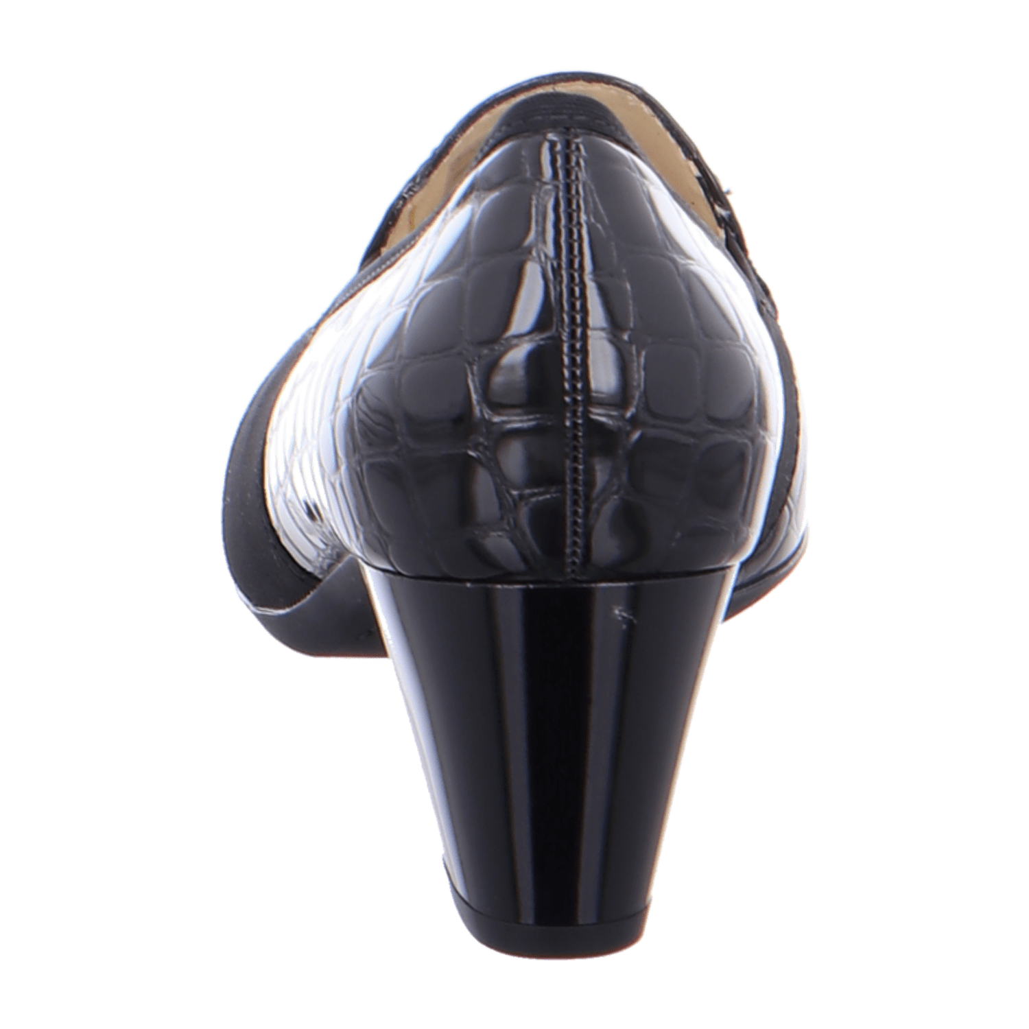 ARA VERONA Women's Pumps in Black Smooth Leather with Square Toe and Slip-On Design