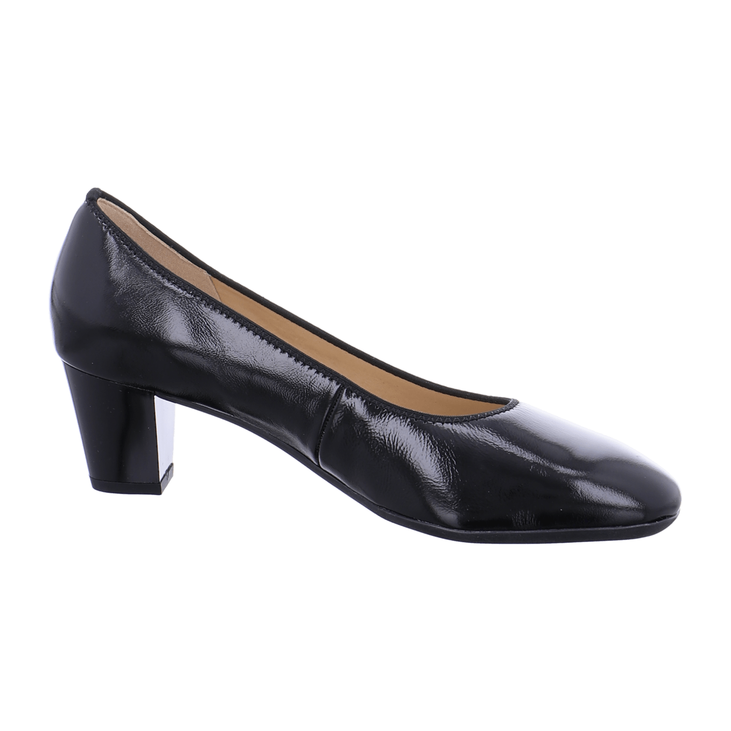 ARA VERONA Women's Leather Pumps in Black with Round Toe and Leather Lining