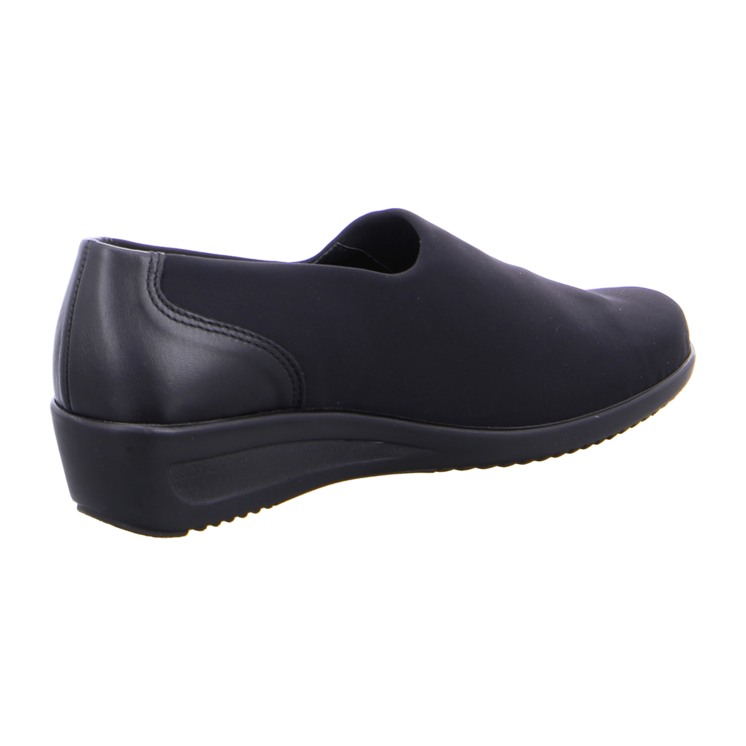 ARA Women's Peep Toe Slingback Slippers in Black Textile