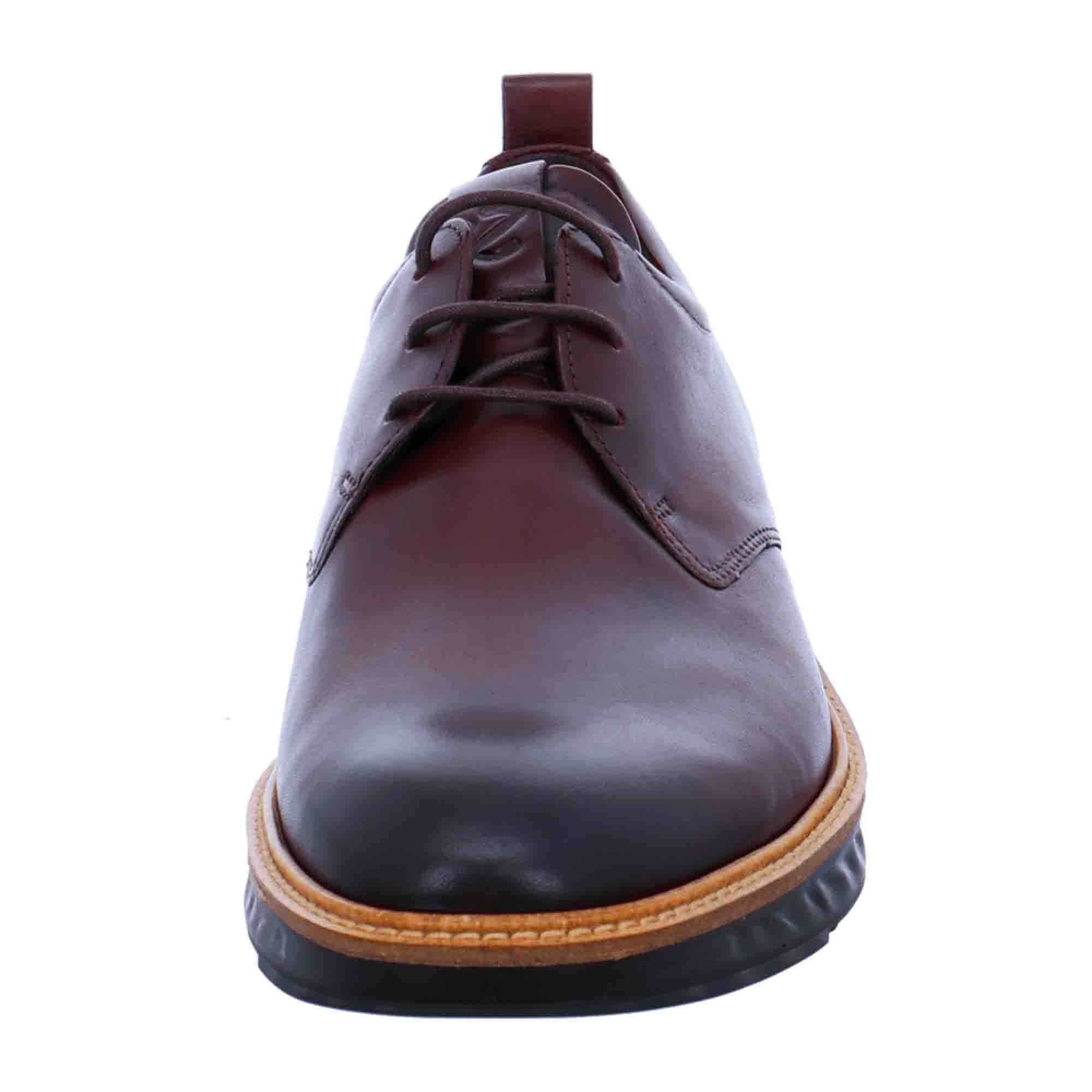 Ecco Men's Brown Leather Shoes - Stylish & Durable Footwear for Young Men