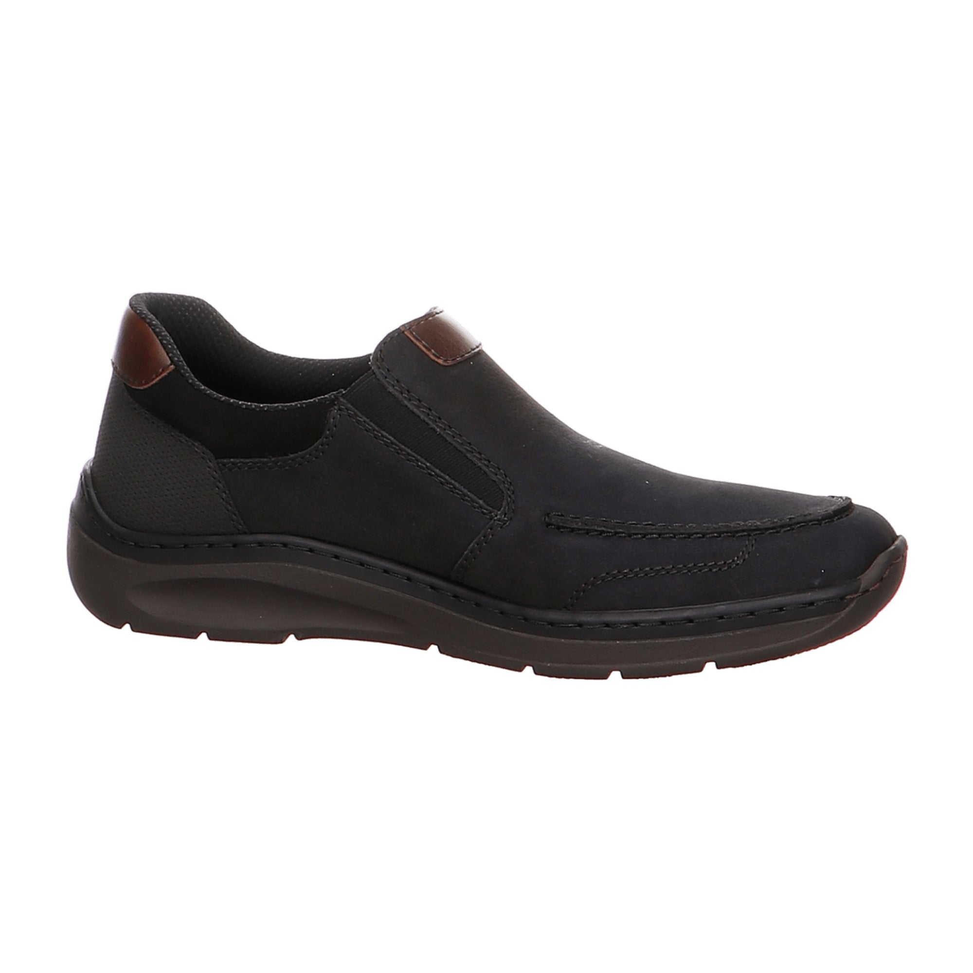 Rieker HWK Men's Black Casual Shoes Synthetic Leather Textile Combination