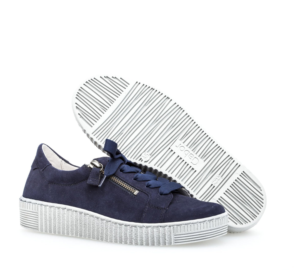 Gabor Women Sneaker Blue Suede US Removable Insole
