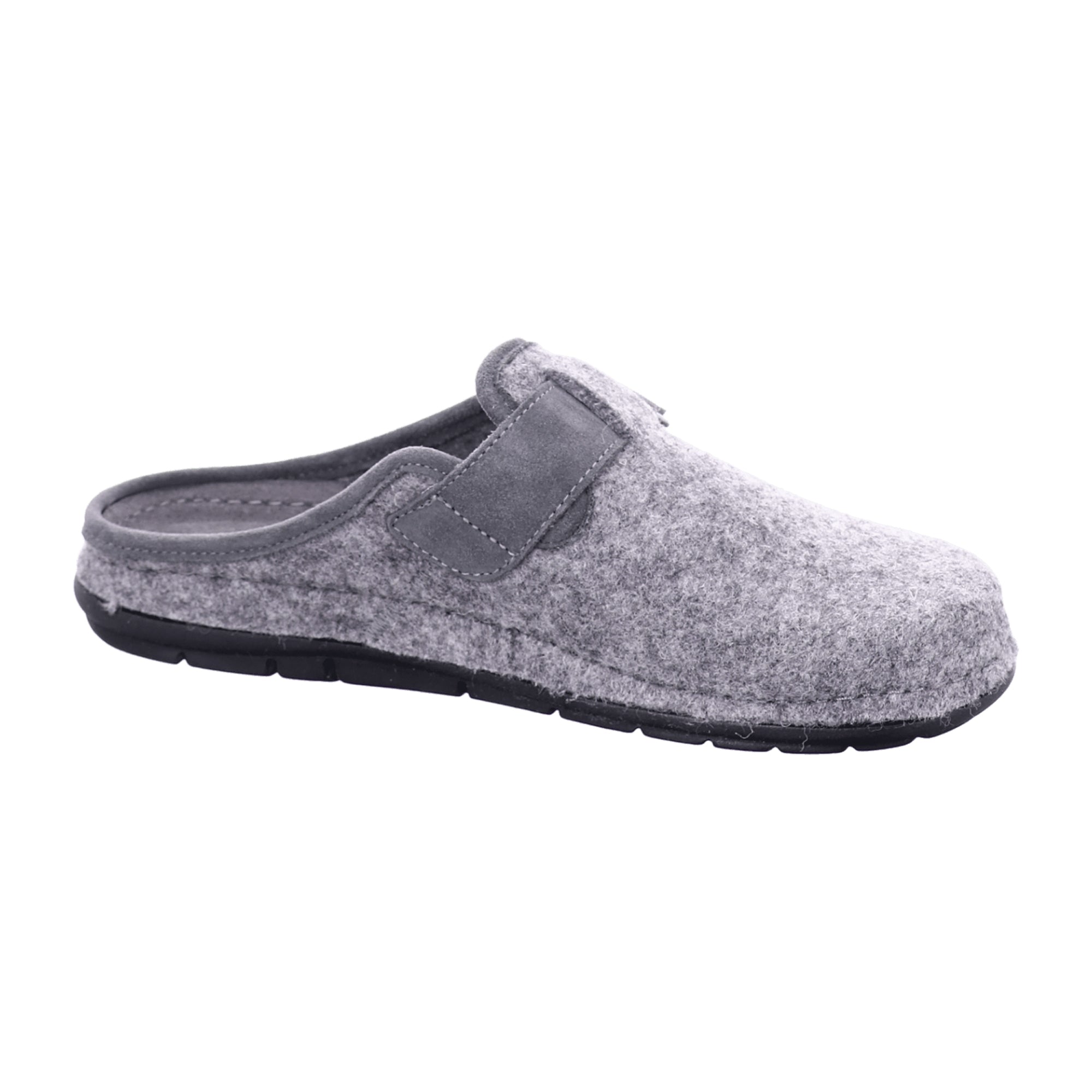 Rohde Men's Gray House Slippers Rodigo-H New Warm Felt Lining Velcro Closure