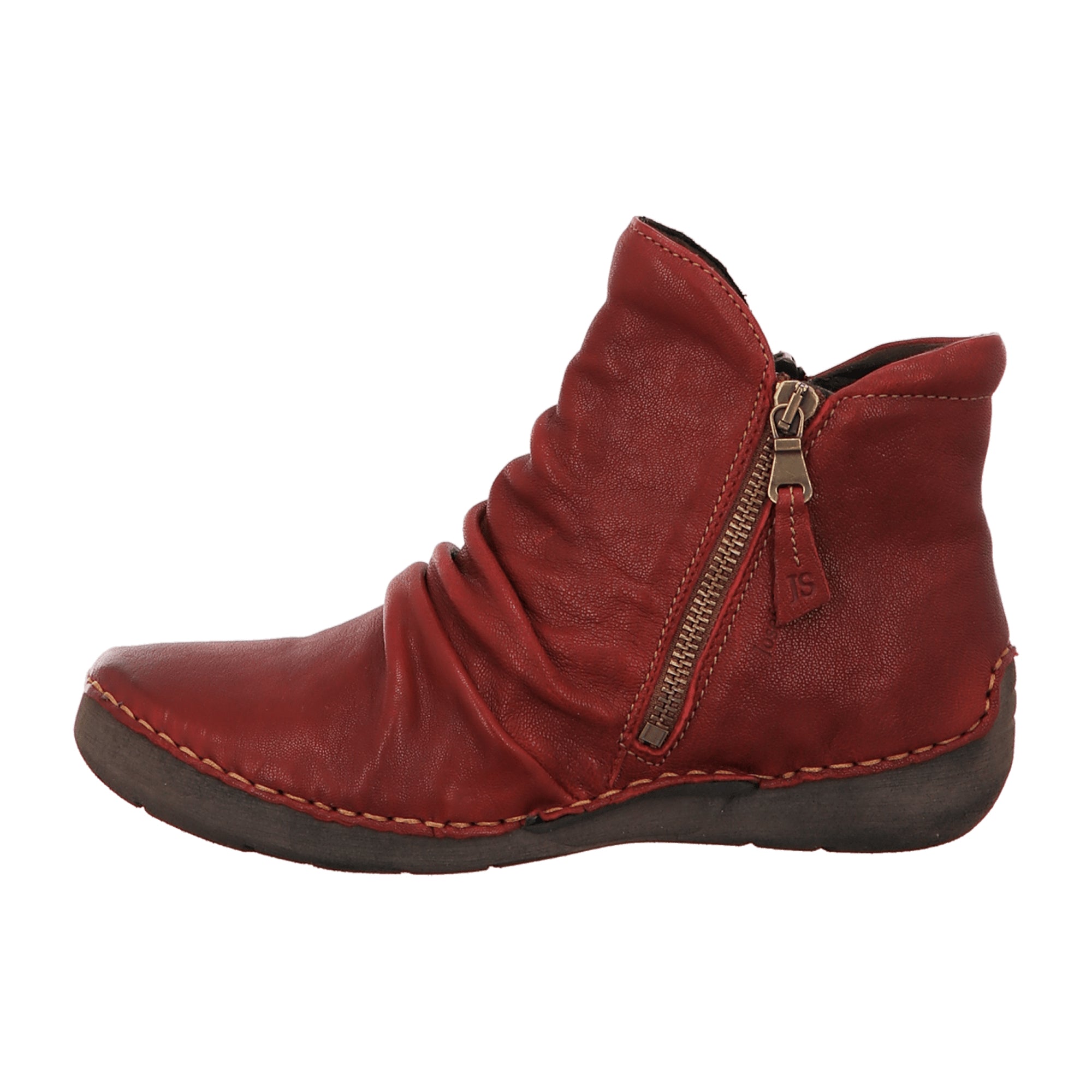 Josef Seibel Slip-On/Zip-Up Ankle Boot with Cold Lining Fergey 24 for Women in Red