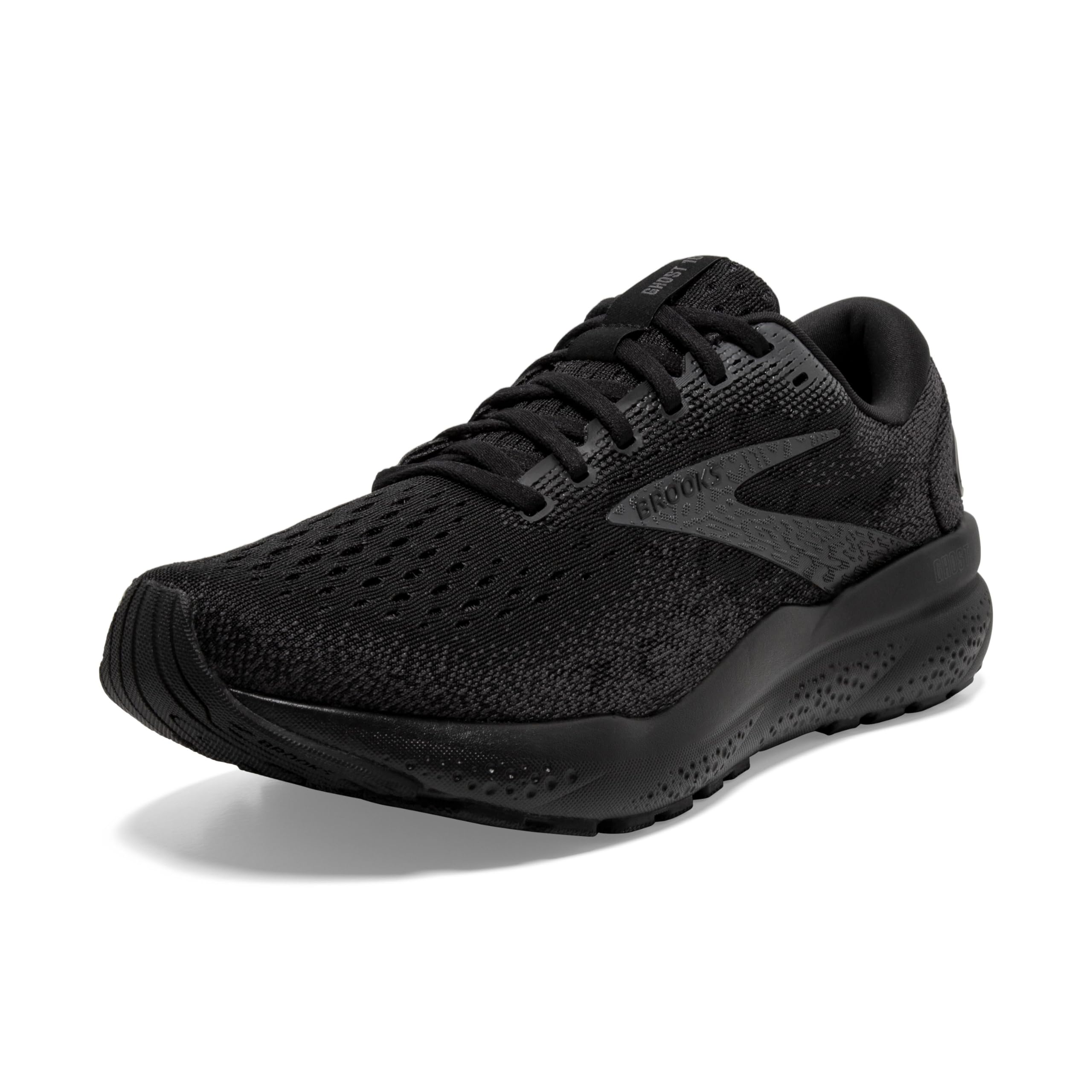 Brooks Men's Ghost 16 Neutral Running Shoe - Black/Black/Ebony - US 8 Narrow