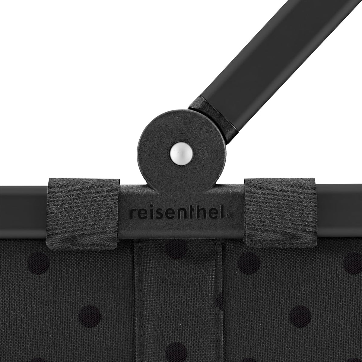 reisenthel carrybag Frame Glossy Dots Black - Stable Shopping Basket with Inner Pocket