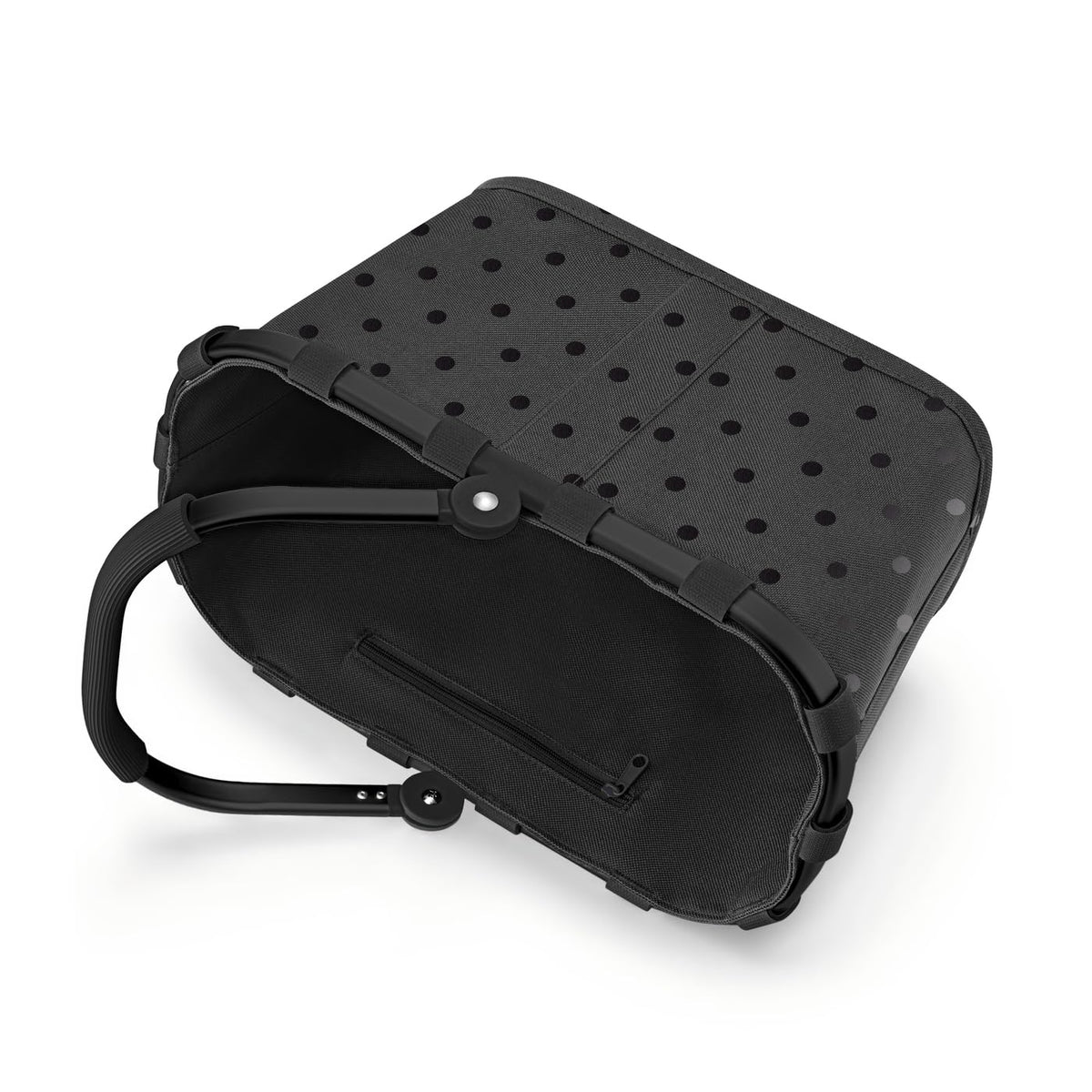 reisenthel Carrybag XS Frame Glossy Dots Black - Polka Dot Shopping Bag