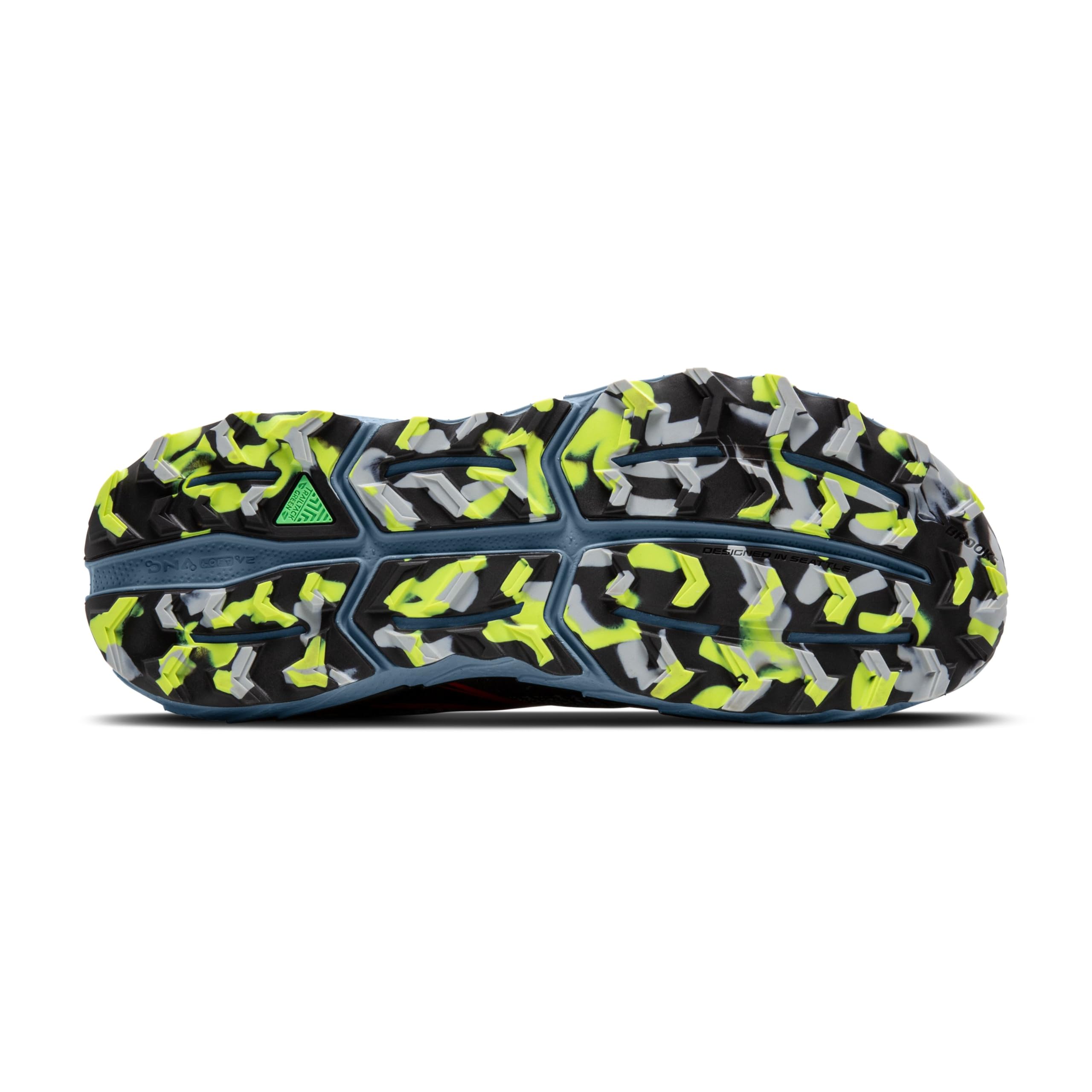 Brooks Cascadia 18 Men Trail Running Shoes EVA Rubber Citadel Ebony Lime