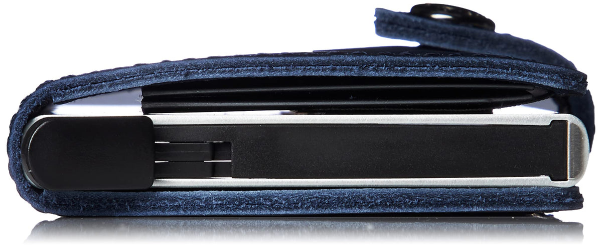 Secrid Miniwallet Original Navy Aluminum Card Holder - Compact RFID Wallet