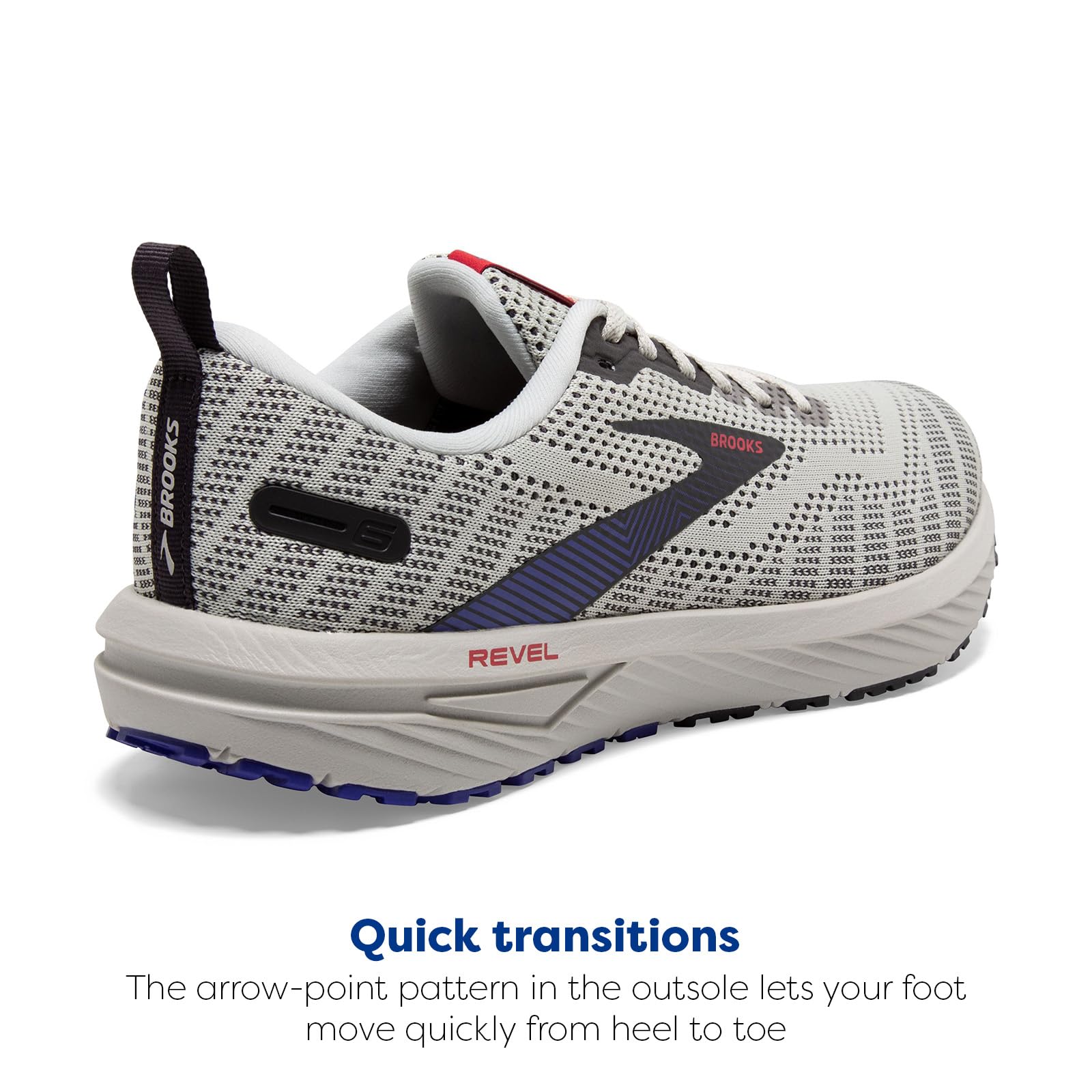 Brooks Revel 6 Men Road Running Shoes Cotton Dawn Blue Cayenne Nine Iron