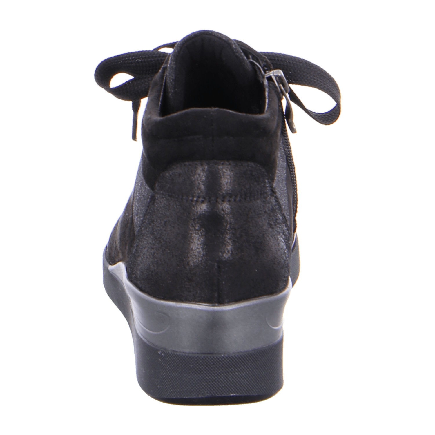 ARA Women's Suede Ankle Boots in Black with Lace-Up Closure, Warm Lined, Round Toe - Bartel-Shop