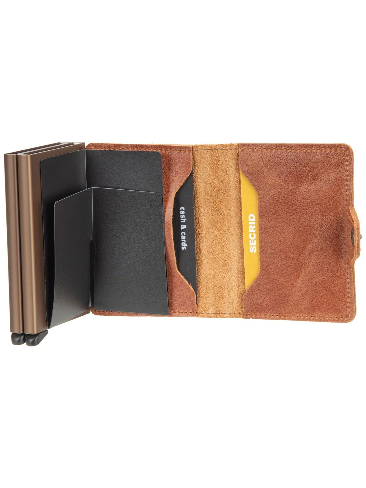 Secrid Twin Card Protector Wallet - Cognac Brown Leather Card Holder