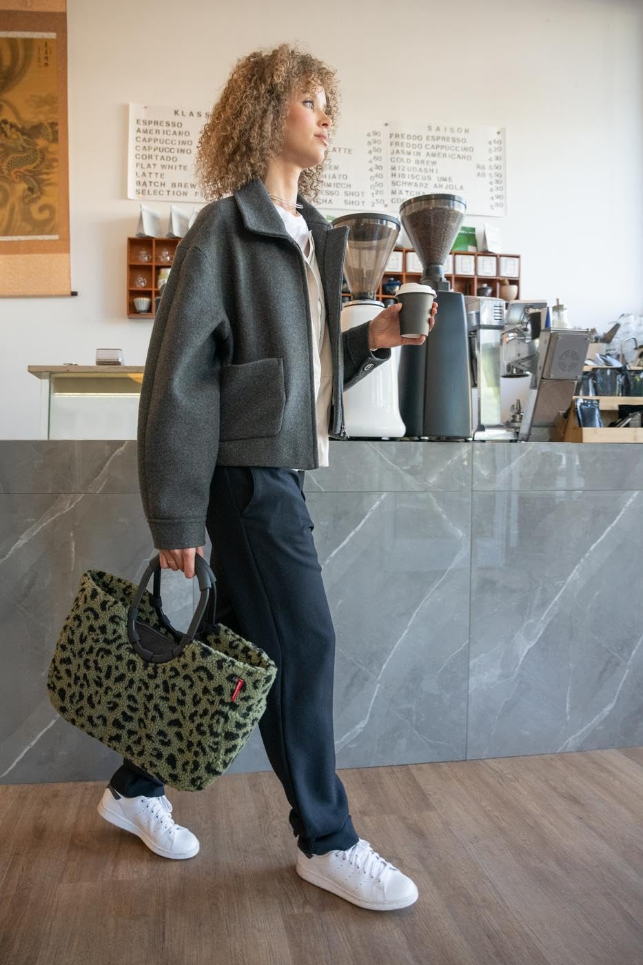 reisenthel loopshopper M Teddy Leo Olive - Reusable Polyester Women's Tote Bag