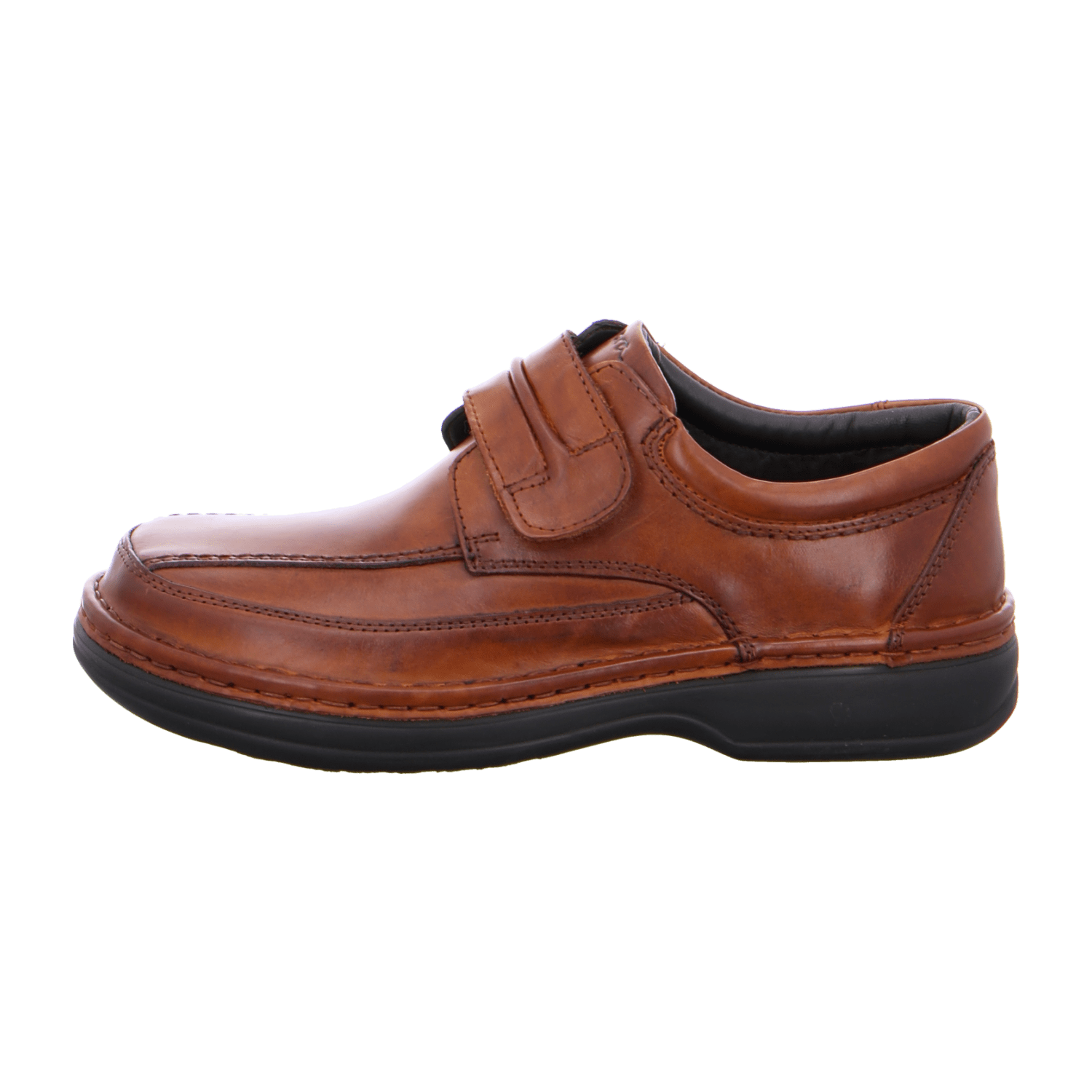 ARA Men's Nubuck Leather Slippers with Hook and Loop Fastener, Brown - Bartel-Shop