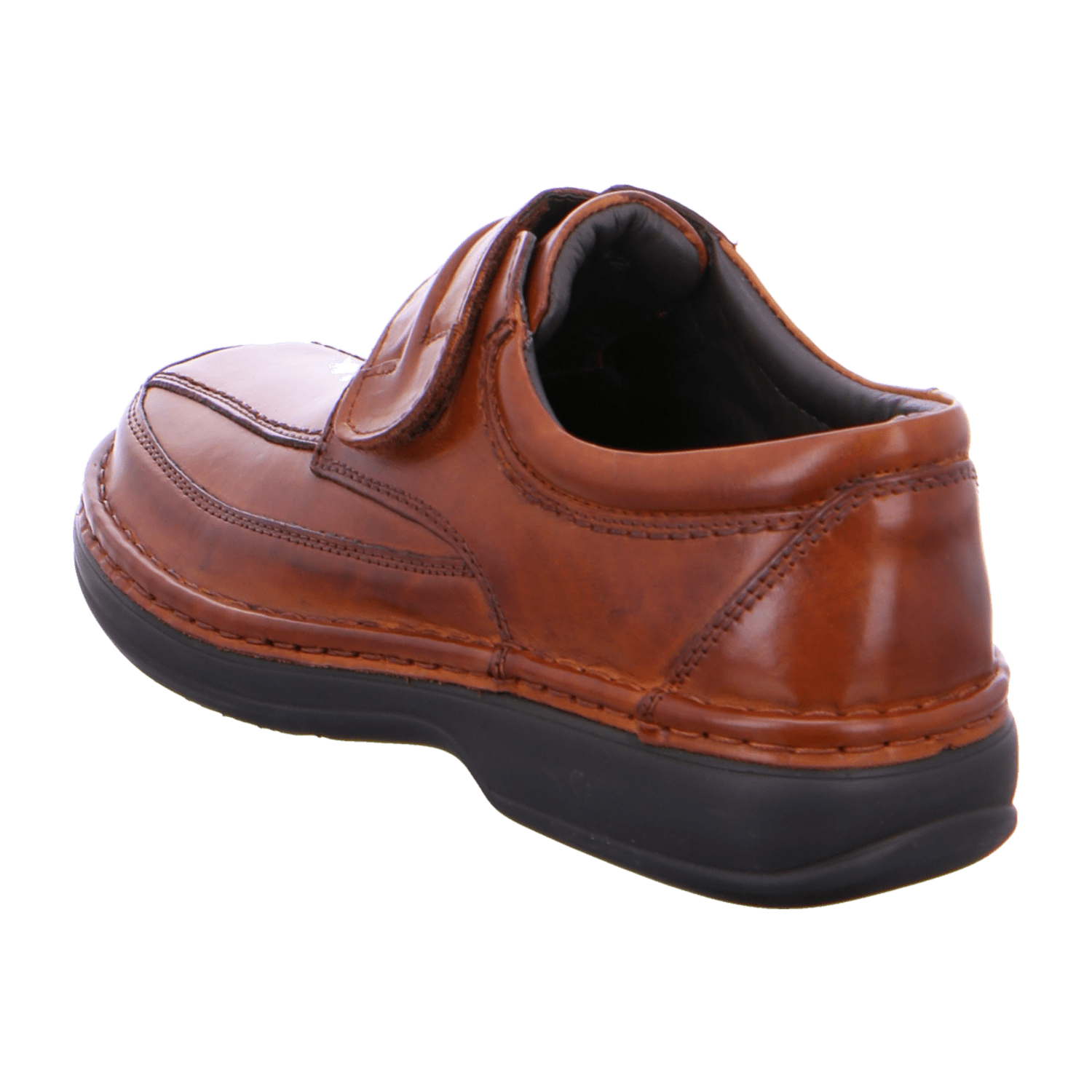 ARA Men's Nubuck Leather Slippers with Hook and Loop Fastener, Brown - Bartel-Shop