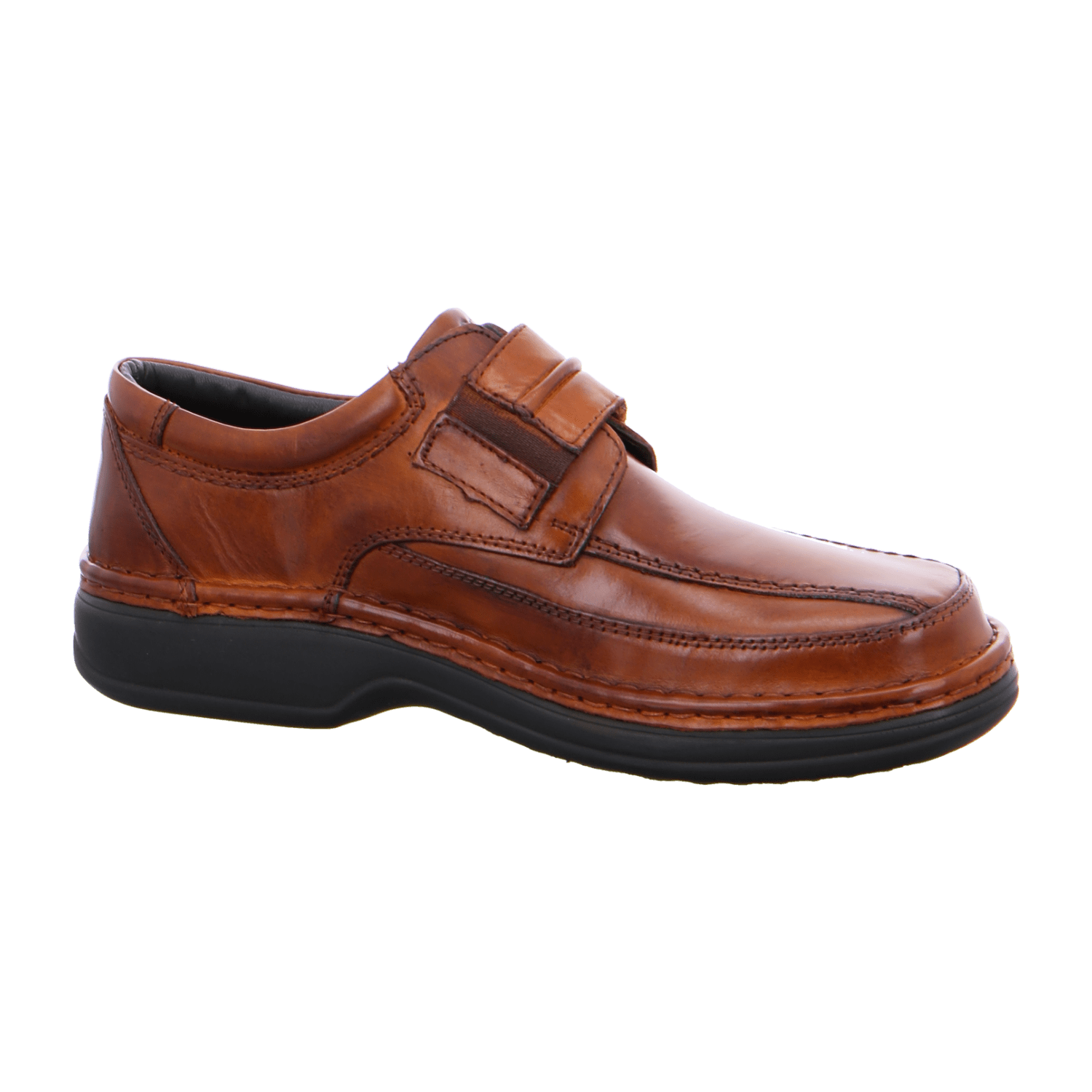 ARA Men's Nubuck Leather Slippers with Hook and Loop Fastener, Brown - Bartel-Shop