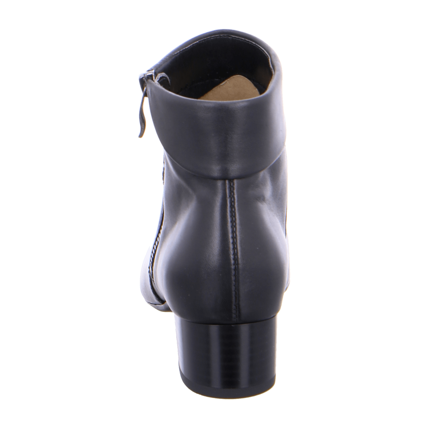 ARA VICENZA Women's Ankle Boots in Black Smooth Leather with Zipper