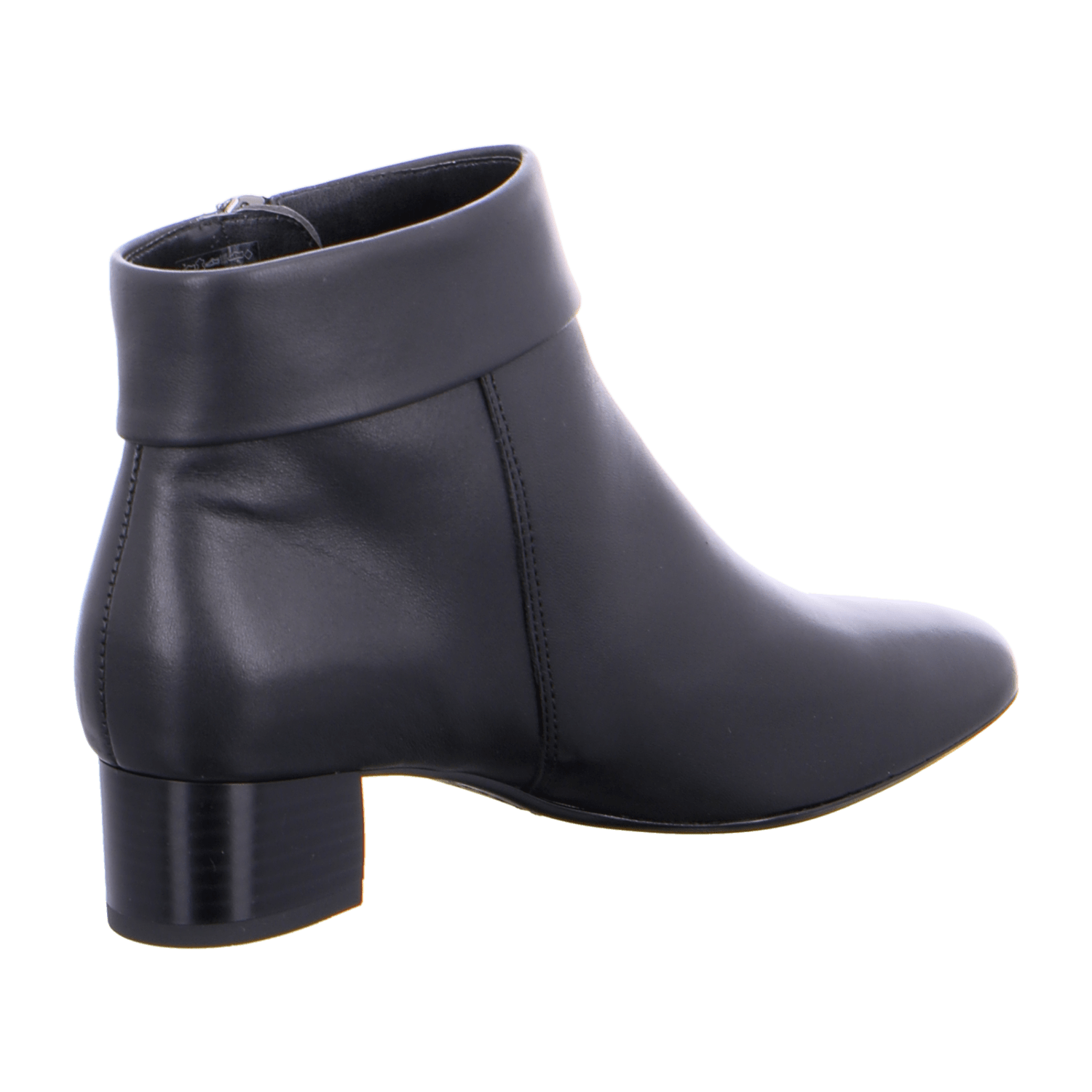 ARA VICENZA Women's Ankle Boots in Black Smooth Leather with Zipper