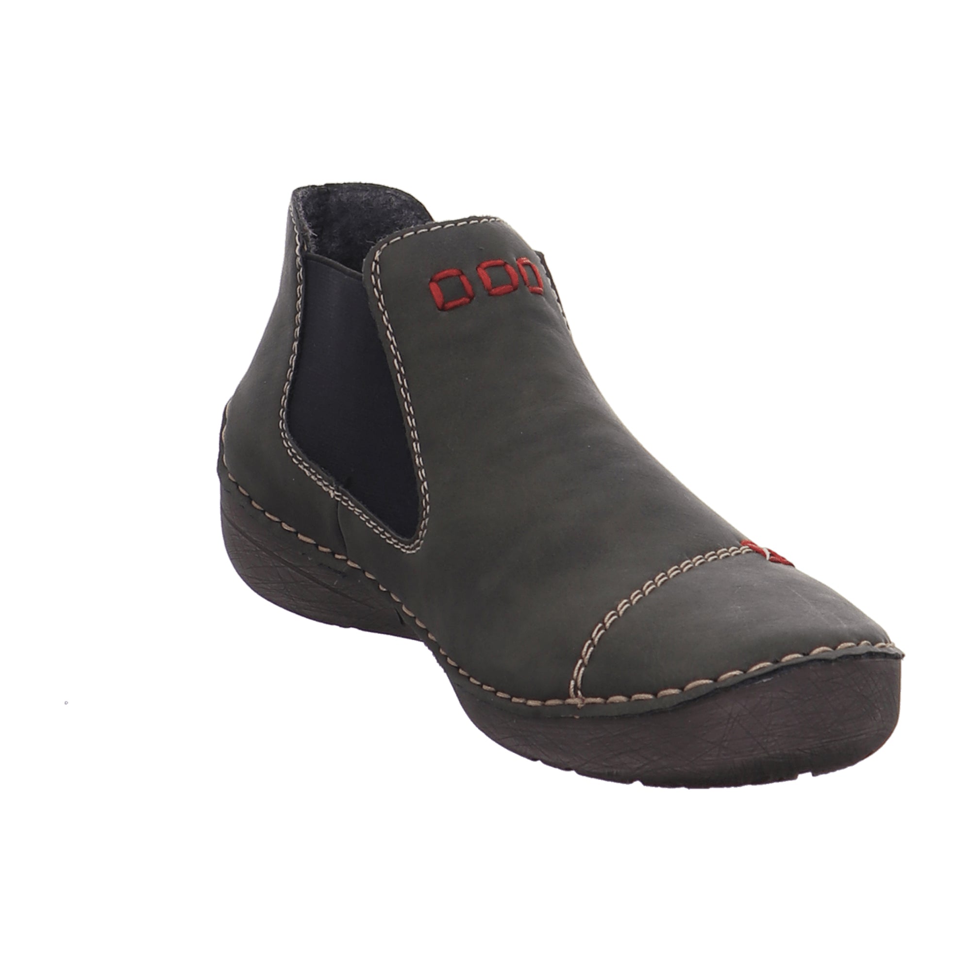 Rieker Green Ankle Boots for Women with Zip and Warm Lining