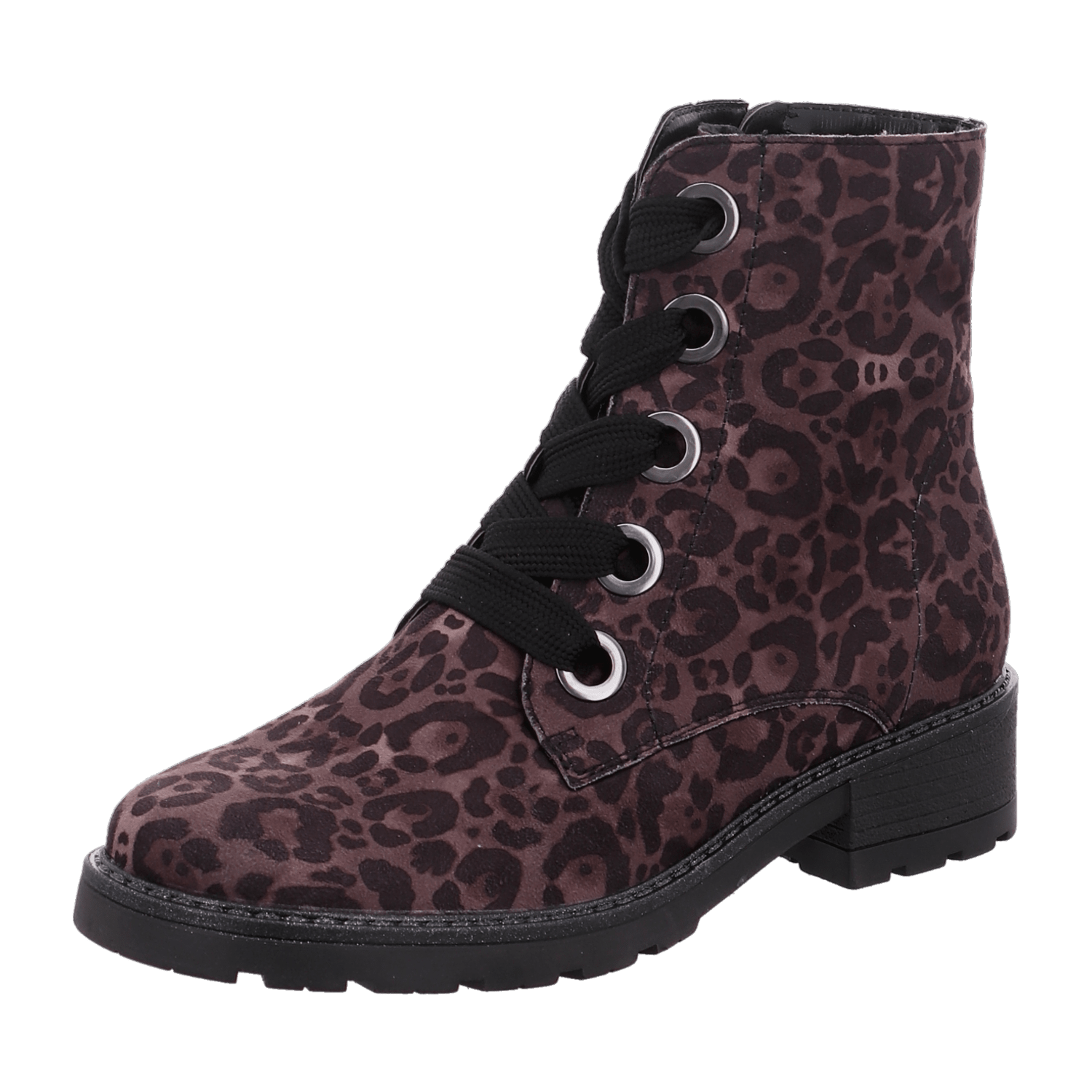 ARA Curry Women's Animal Print Boots with warm leather, synthetic and textile lining, round toe - Bartel-Shop