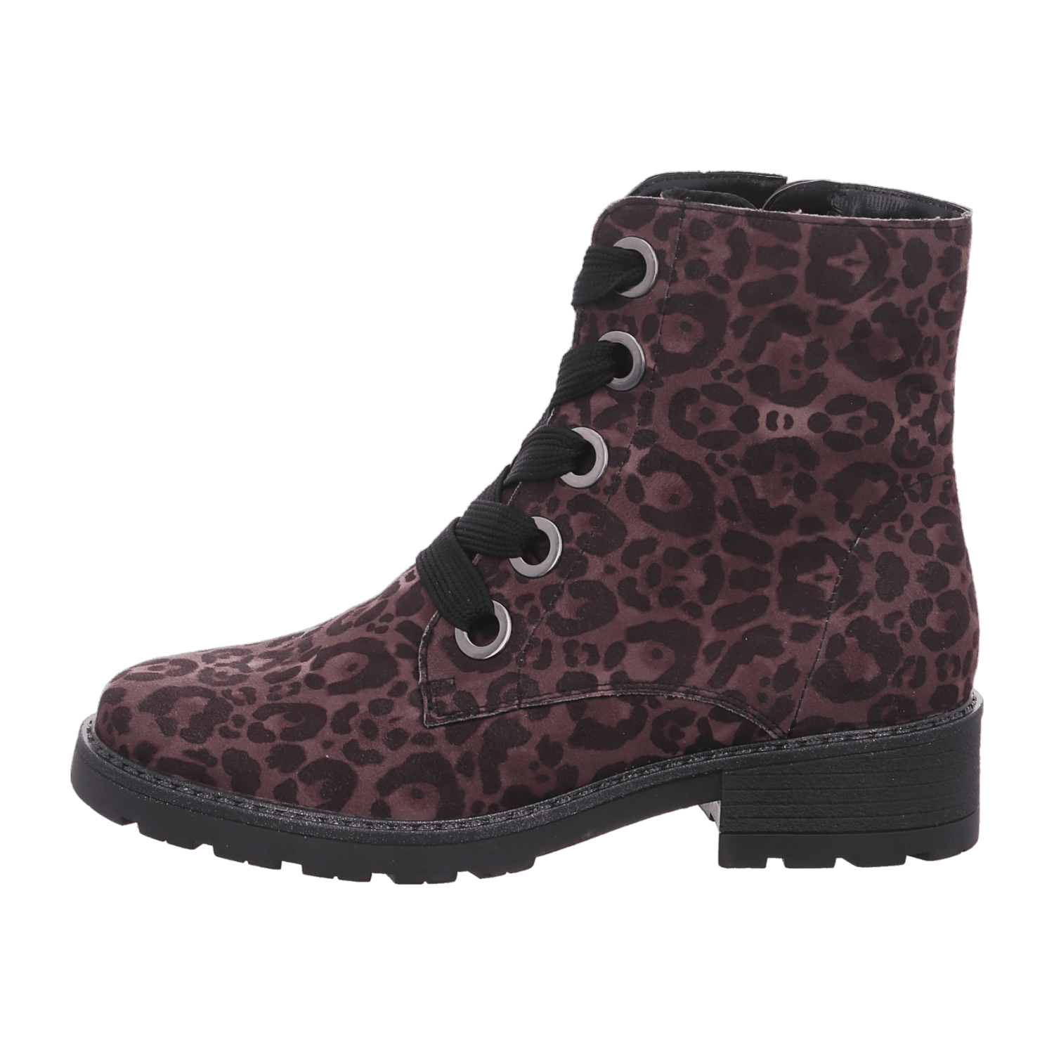 ARA Curry Women's Animal Print Boots with warm leather, synthetic and textile lining, round toe - Bartel-Shop