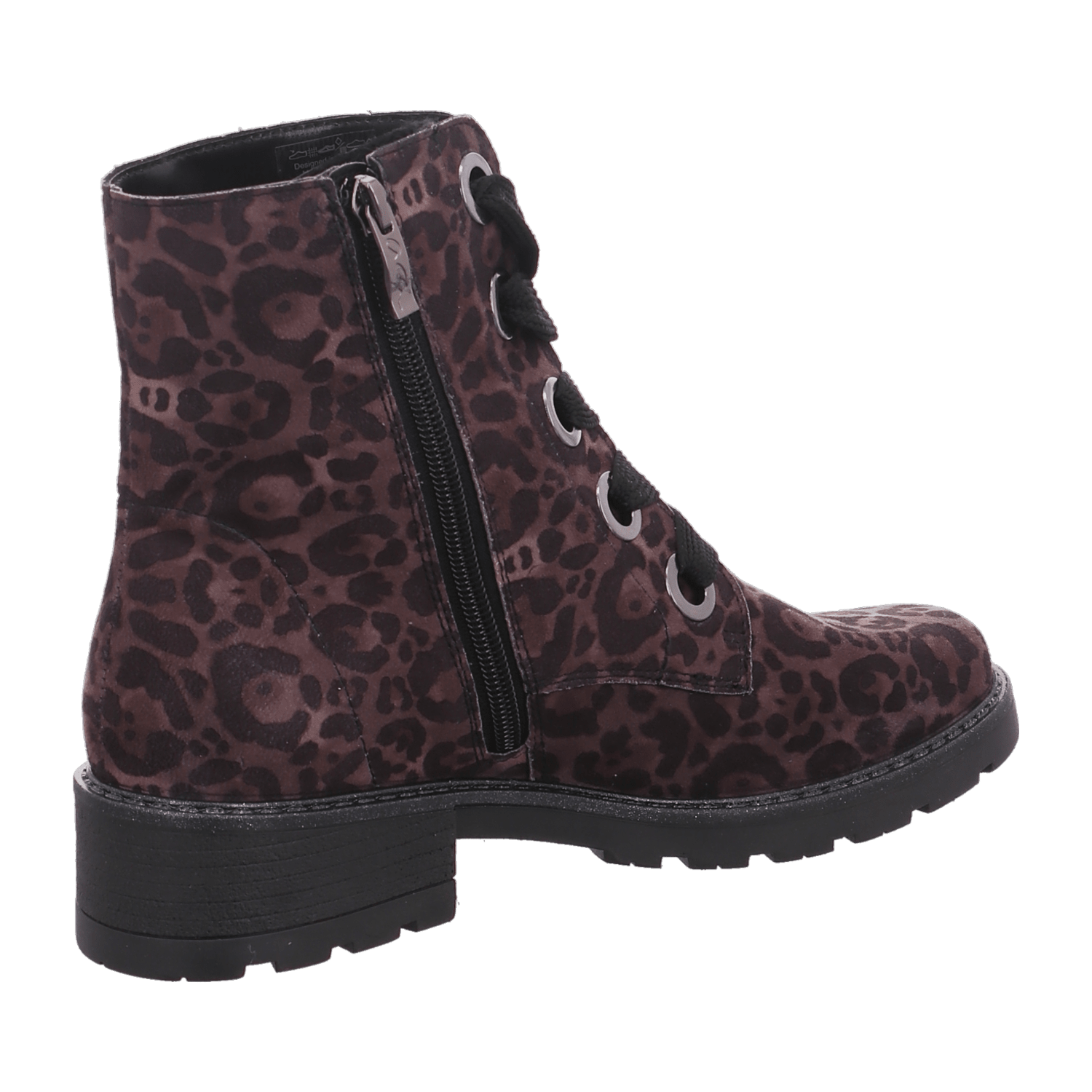 ARA Curry Women's Animal Print Boots with warm leather, synthetic and textile lining, round toe - Bartel-Shop