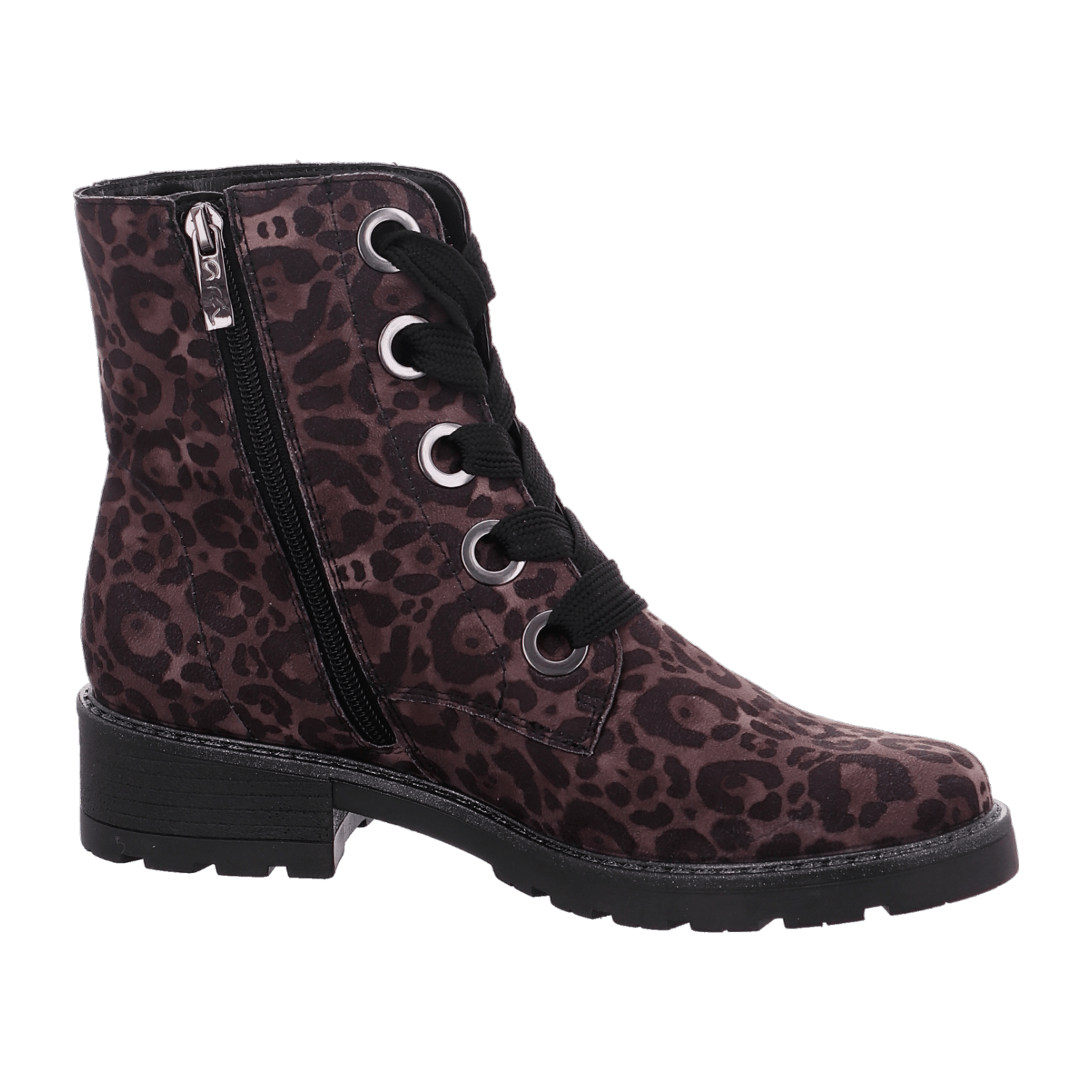 ARA Curry Women's Animal Print Boots with warm leather, synthetic and textile lining, round toe - Bartel-Shop