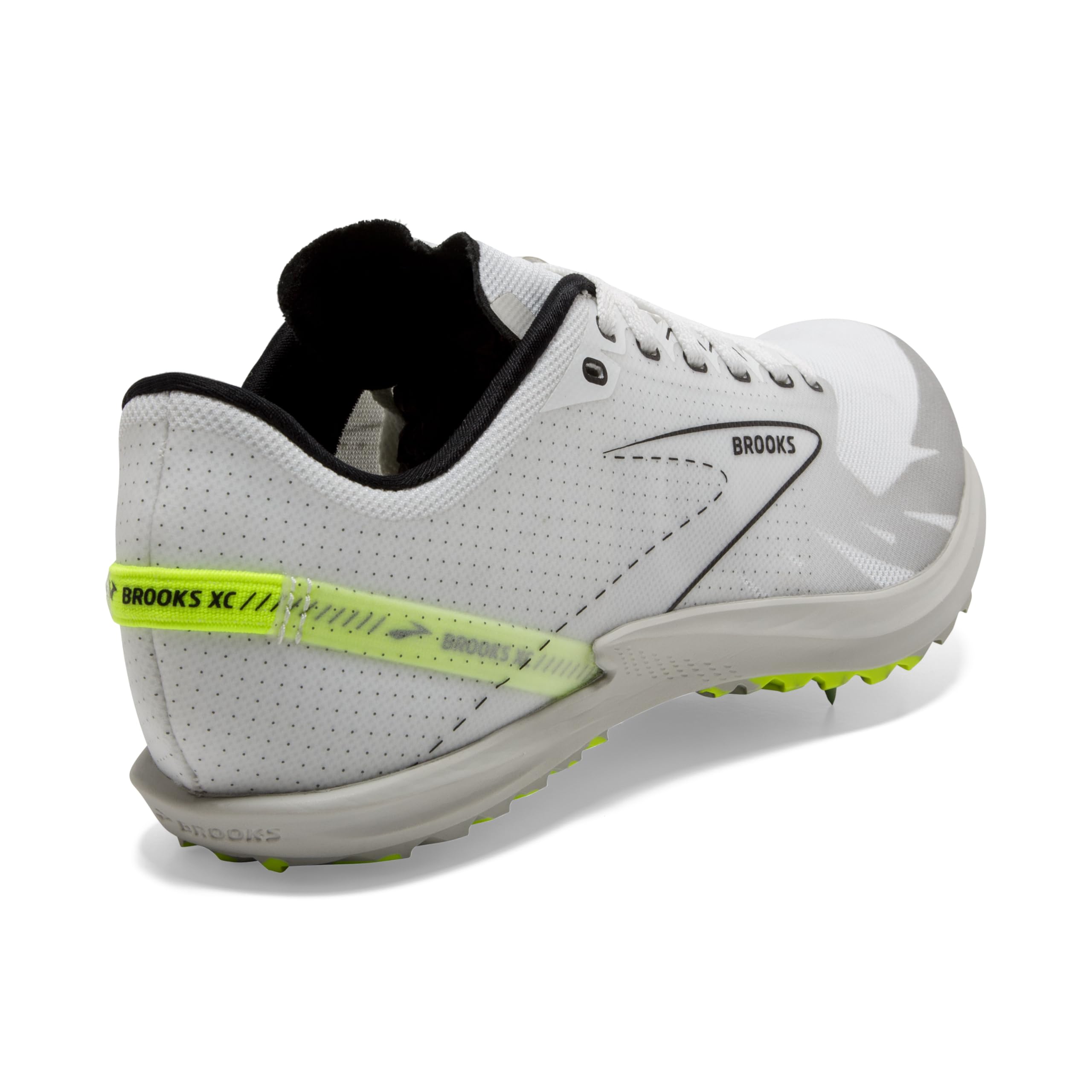 Brooks Draft XC Supportive Cross-Country Running Shoe, White/Black/Nightlife