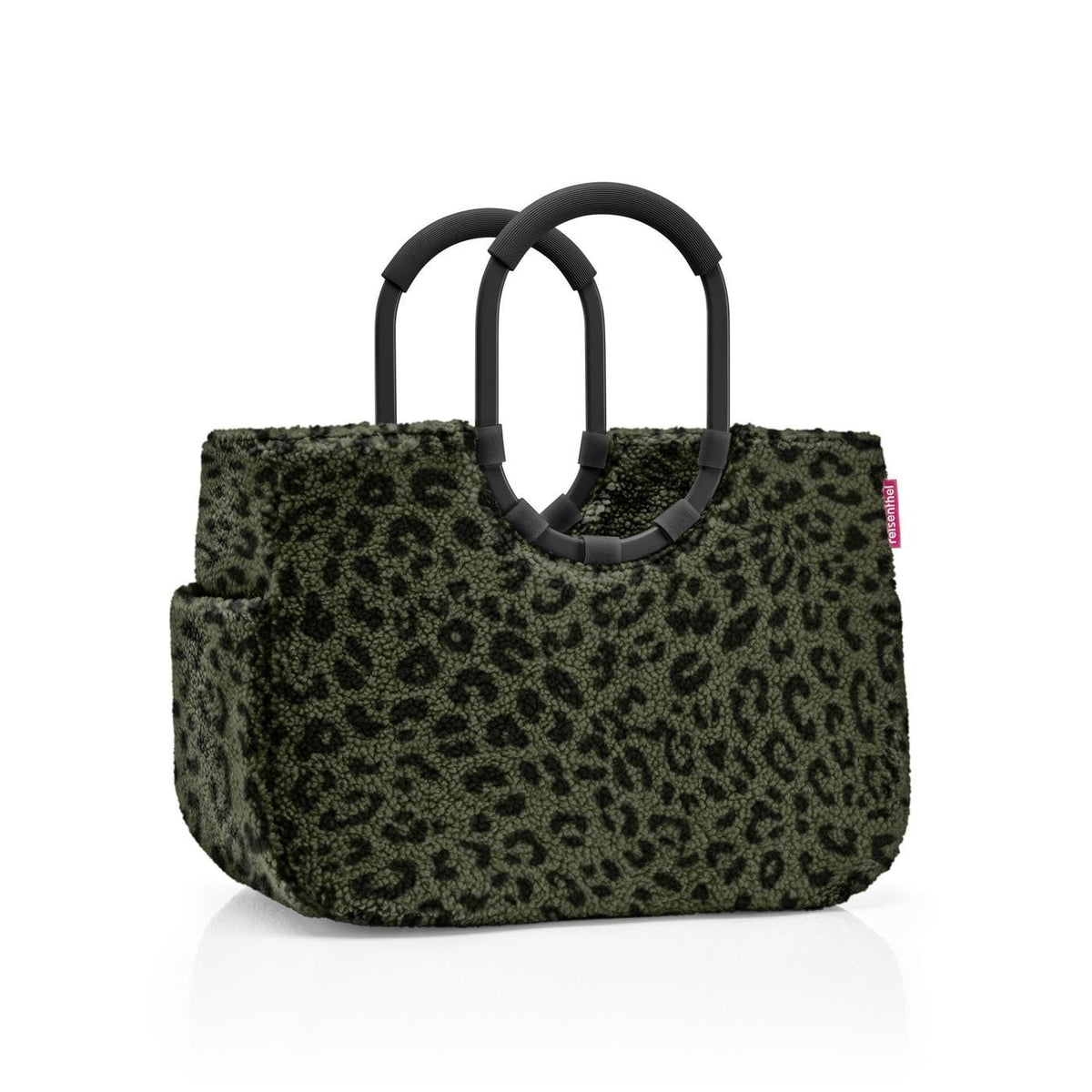 reisenthel loopshopper L Teddy Leo Olive - Reusable Shopping Bag with Pockets, Recycled