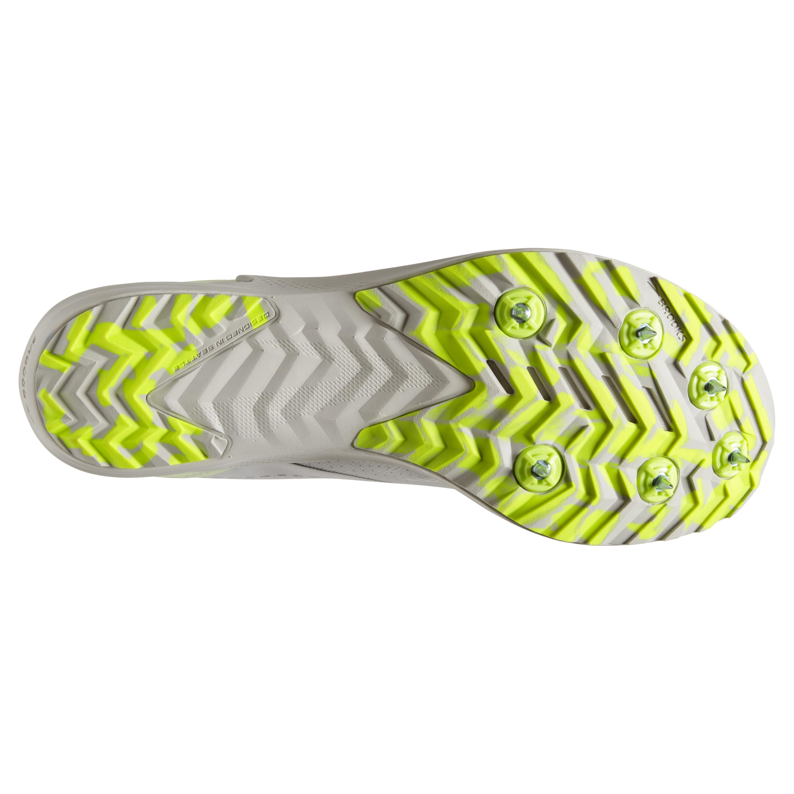 Brooks Draft XC Supportive Cross-Country Running Shoe, White/Black/Nightlife