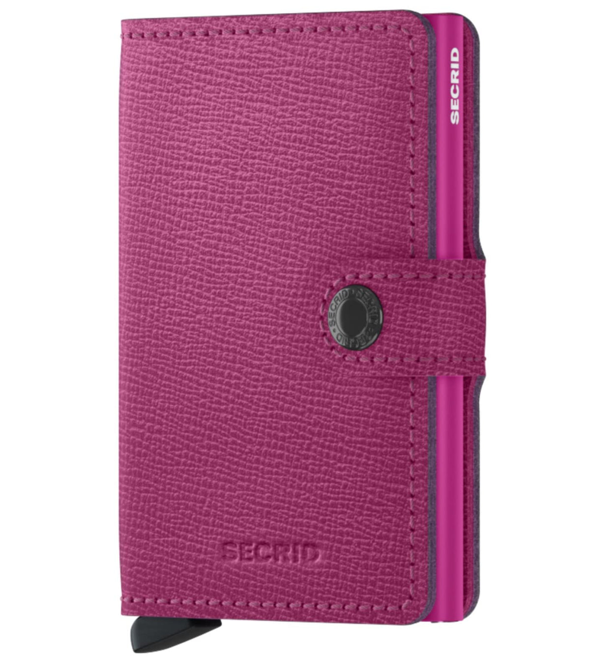 Secrid Miniwallet Crispule RFID Wallet - Fuchsia Faux Leather