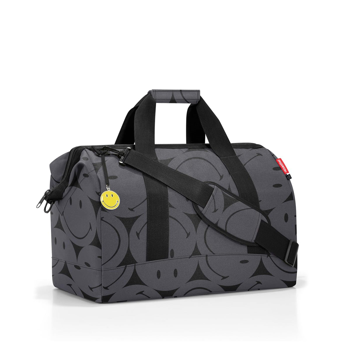 reisenthel allrounder L Smiley Grey - Versatile Weekender Bag for Travel, Work & Leisure