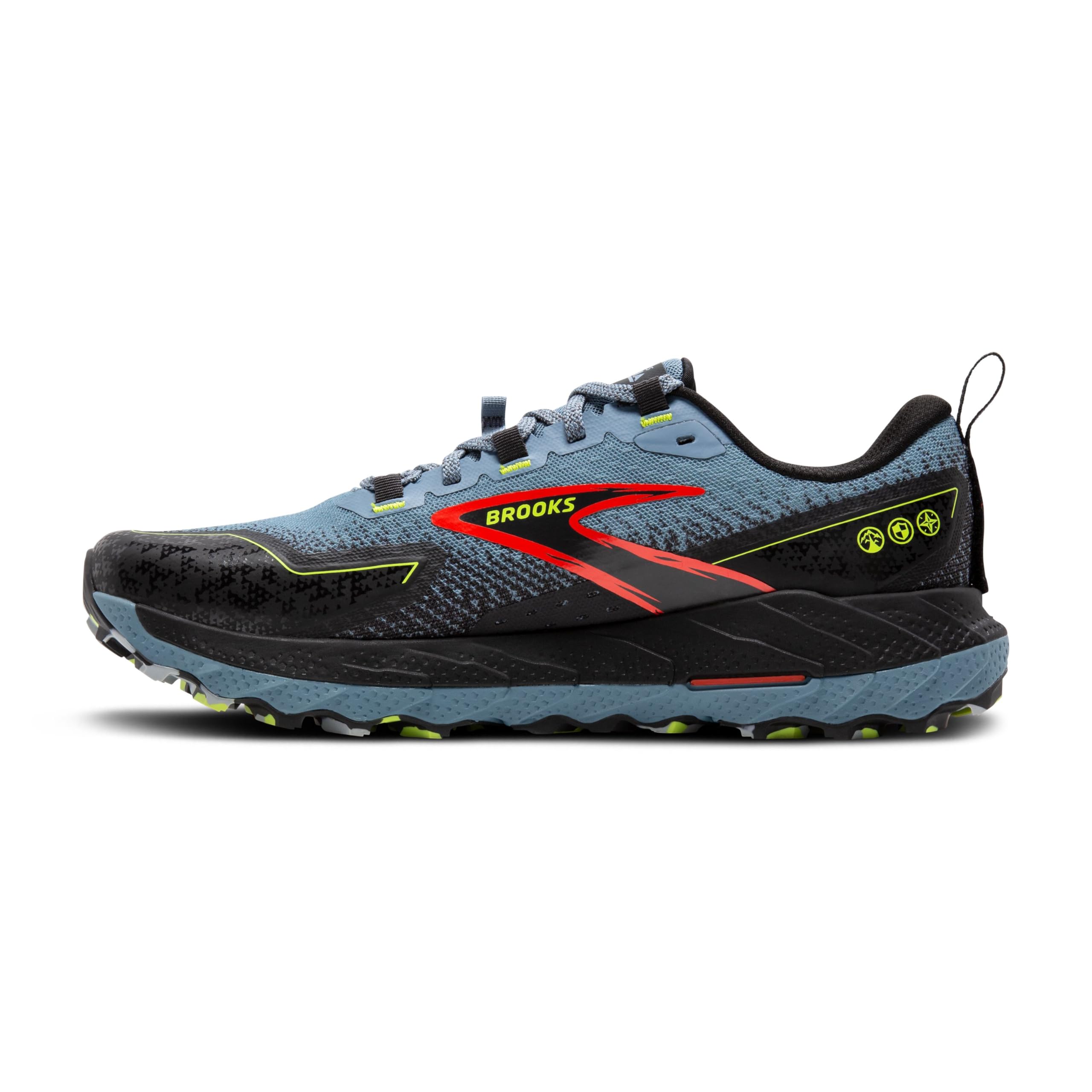 Brooks Cascadia 18 Men Trail Running Shoes EVA Rubber Citadel Ebony Lime