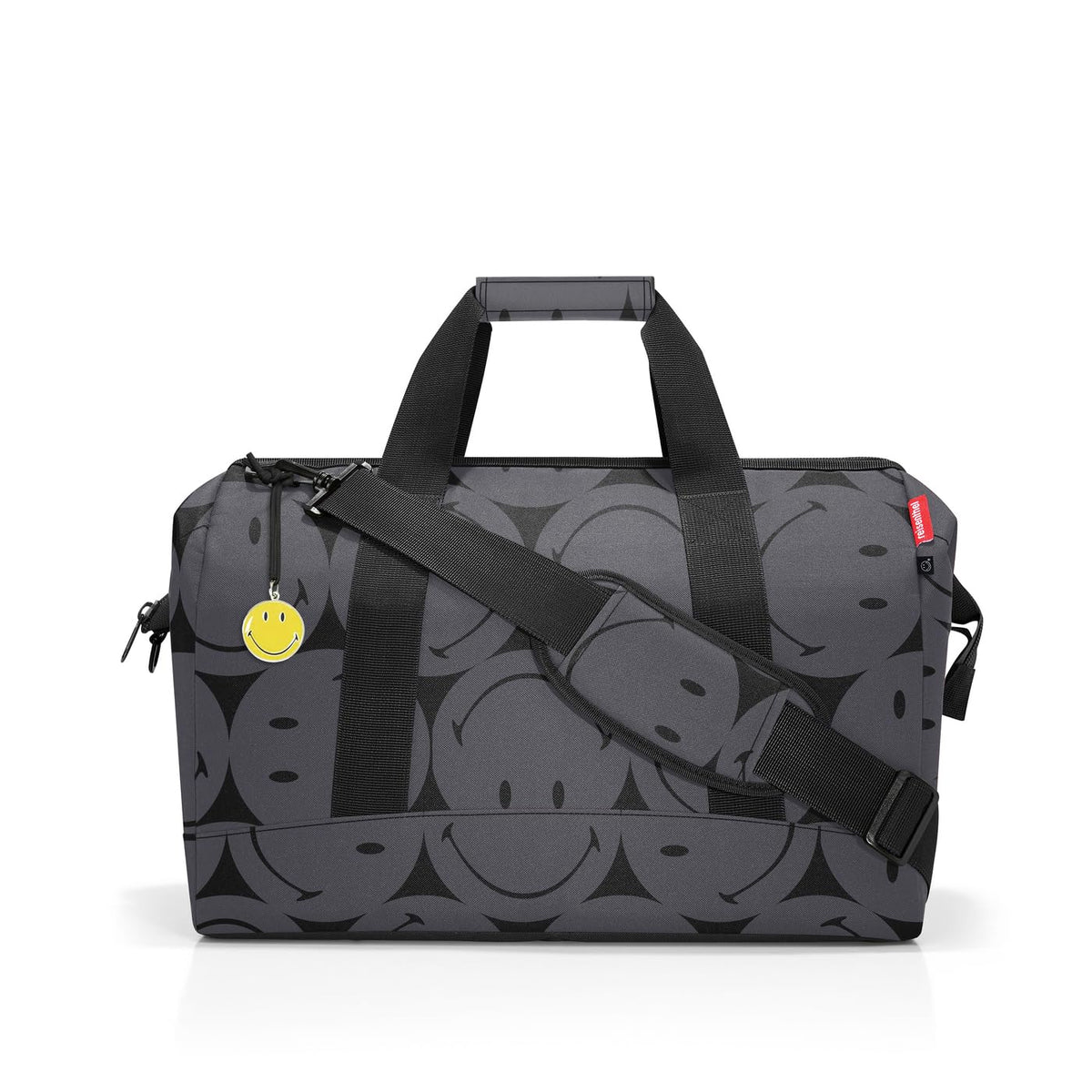 reisenthel allrounder L Smiley Grey - Versatile Weekender Bag for Travel, Work & Leisure