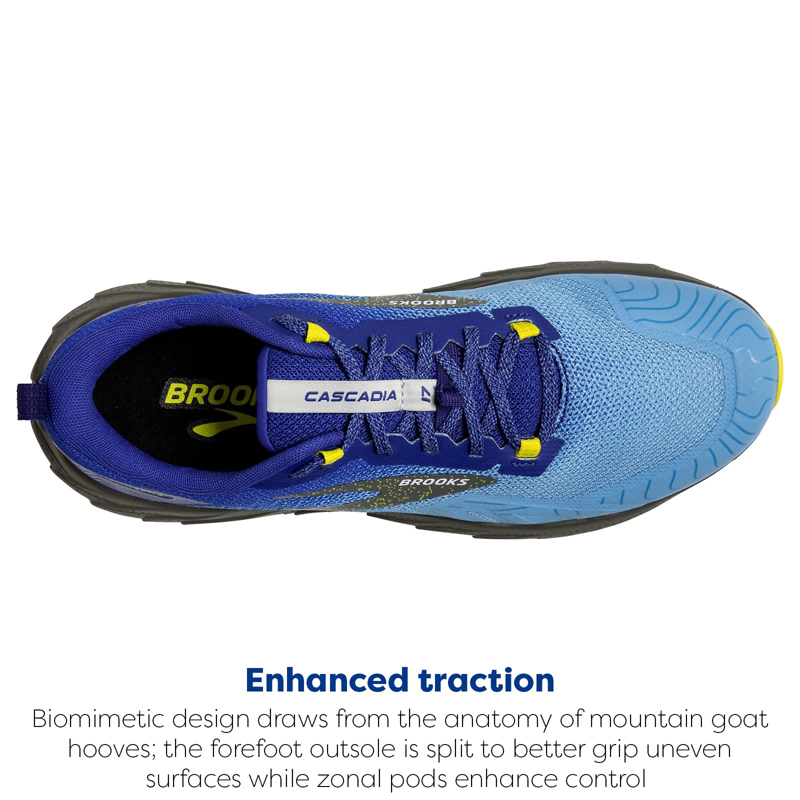 Brooks Cascadia 17 Men's Trail Running Shoes Suede Blue Surf The Web Sulphur